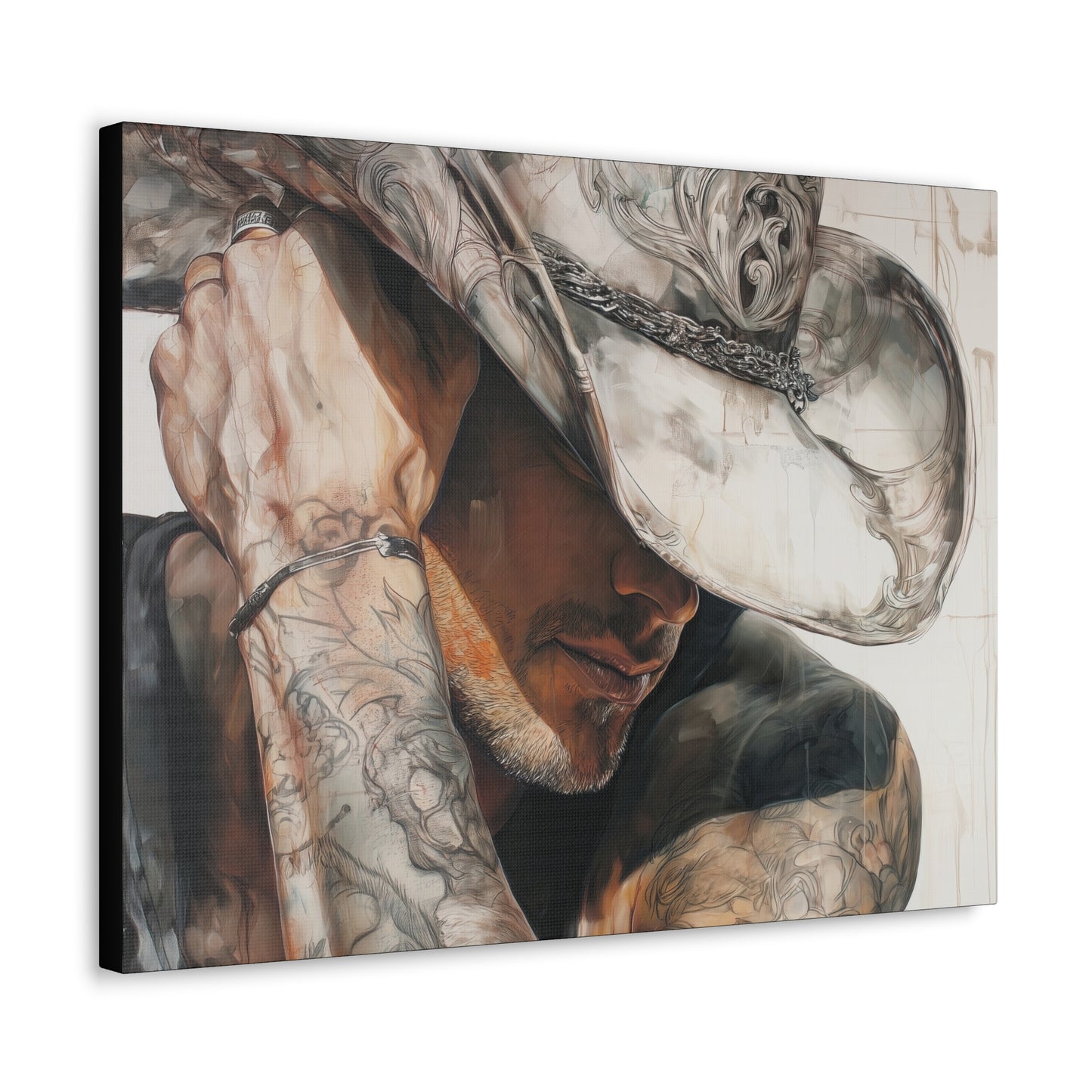 Gallery Wrapped Canvas, Wranglers and Wreckage Art Canvas, Erotic Pinup Art Canvas – Chase