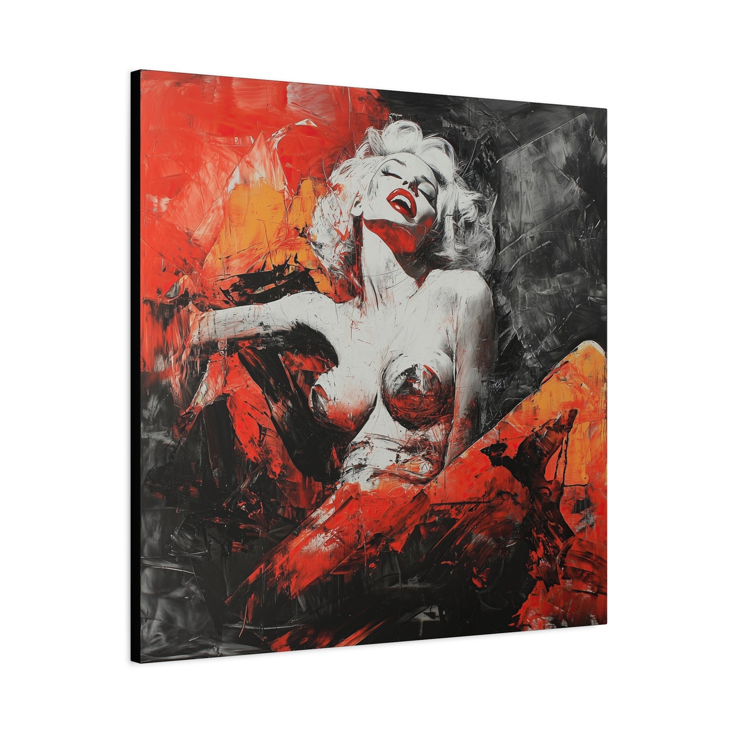 Gallery Wrapped Canvas, Guilt and Grit Adult Art Canvas, Erotic Pinup Art Canvas – Gianna
