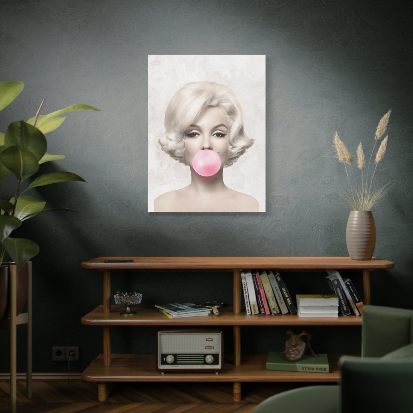 Gallery Wrapped Canvas, Marilyn Monroe Art Canvas, Celebrity Diva Art Canvas – Marilyn Monroe Bubblegum