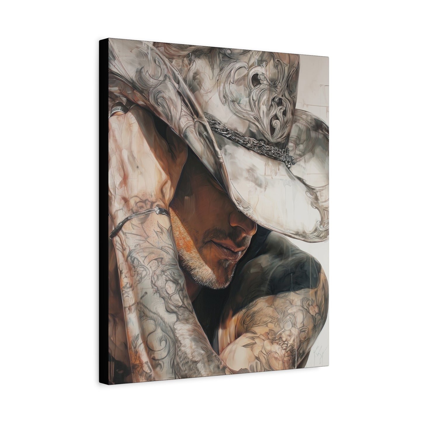 Gallery Wrapped Canvas, Wranglers and Wreckage Art Canvas, Erotic Pinup Art Canvas – Chase