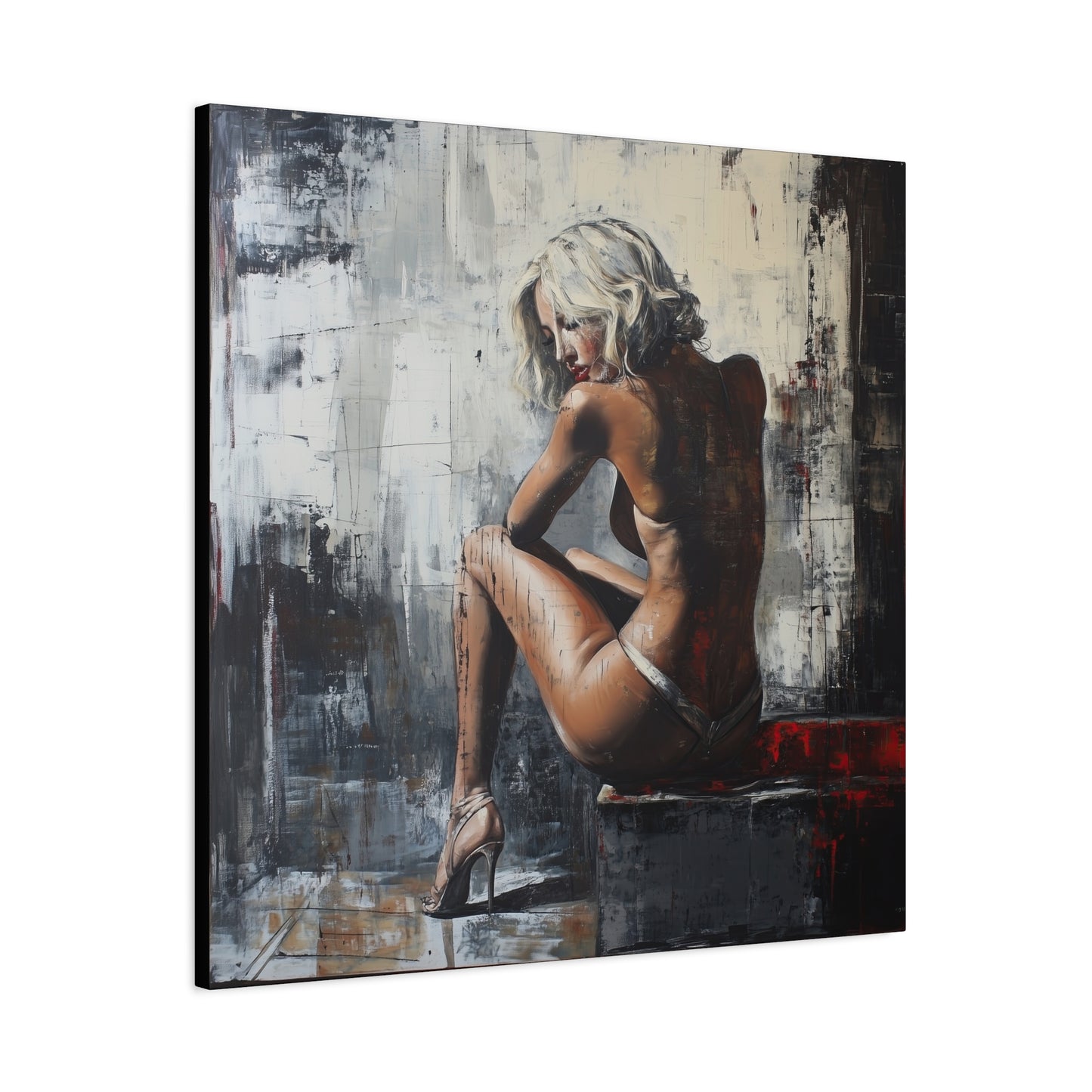 Gallery Wrapped Canvas, Guilt and Grit Adult Art Canvas, Erotic Pinup Art Canvas – Verona