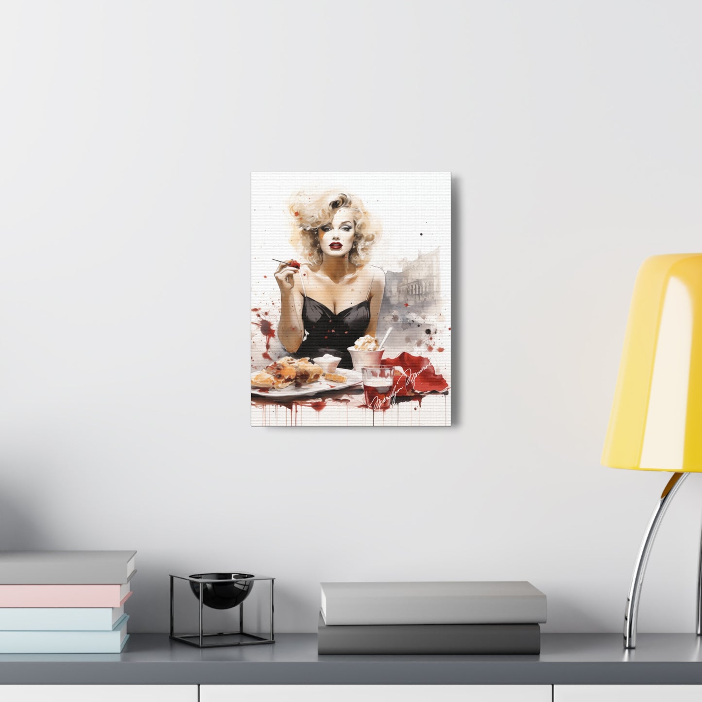 Canvas Wall Art, Gallery Wrapped Pop Art, Celebrity Wall Art – Marilyn Monroe - Cafe