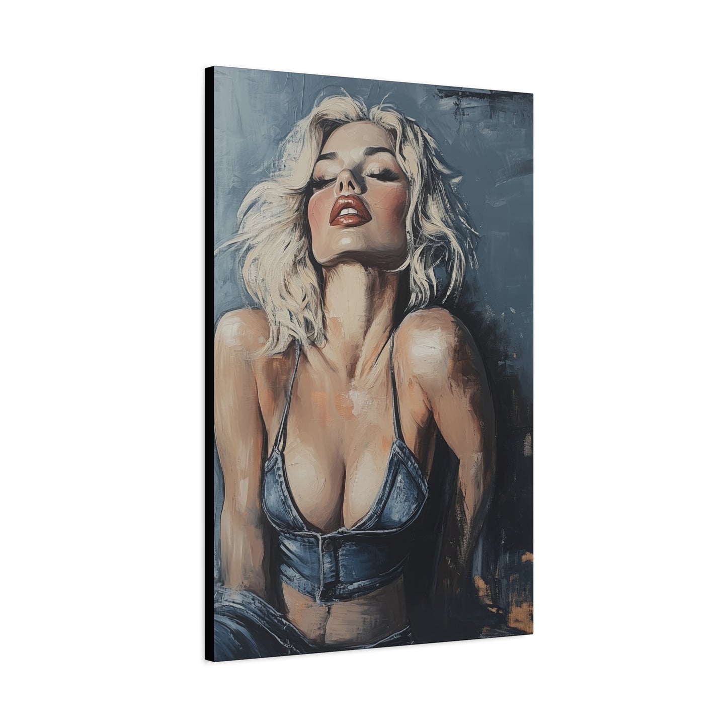 Gallery Wrapped Canvas, Guilt and Grit Adult Art Canvas, Erotic Pinup Art Canvas – Leona