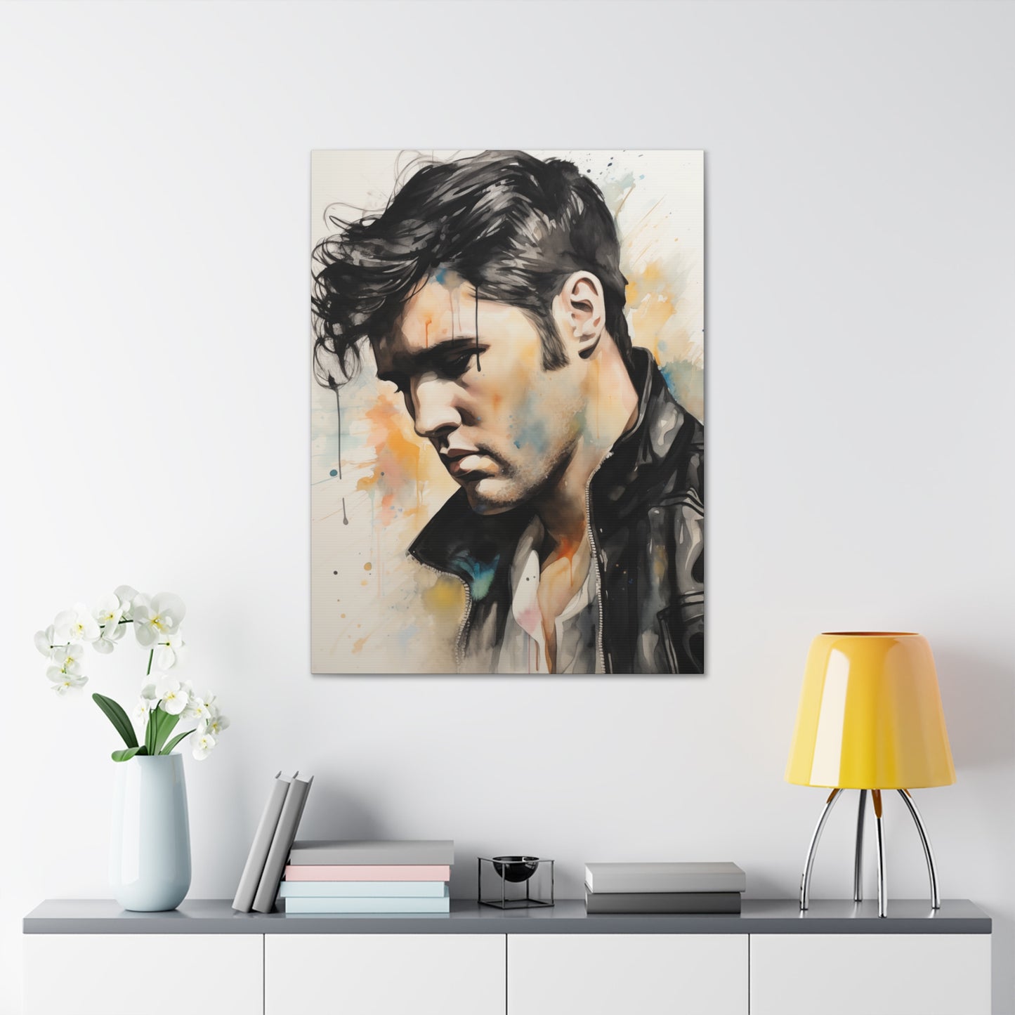 Gallery Wrapped Canvas, Celebrity Inspired, Pop Art Canvas – Elvis Also