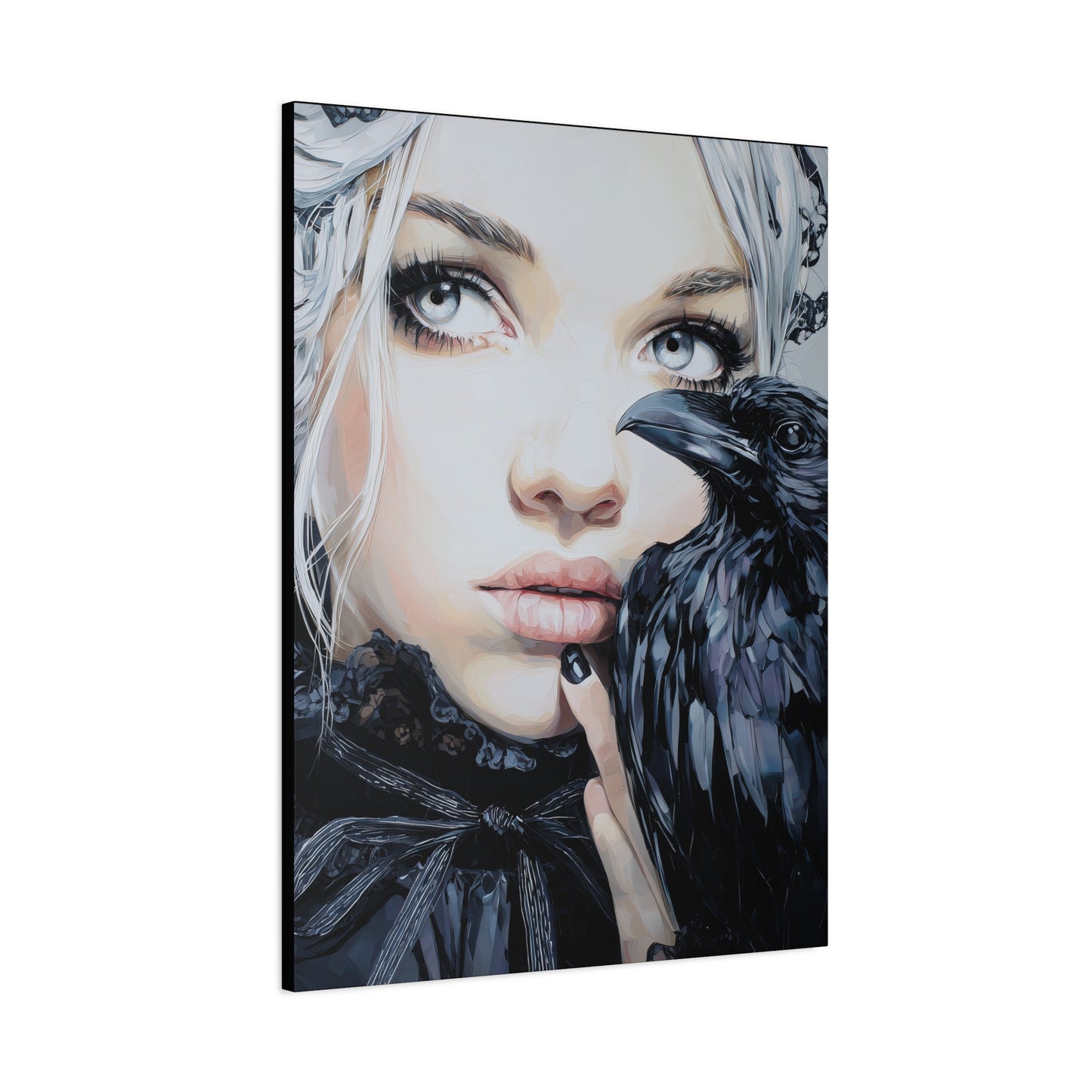 Gallery Wrapped Canvas, Myth and Bones Gothic Art Canvas, Dark Muse Canvas - Harlow
