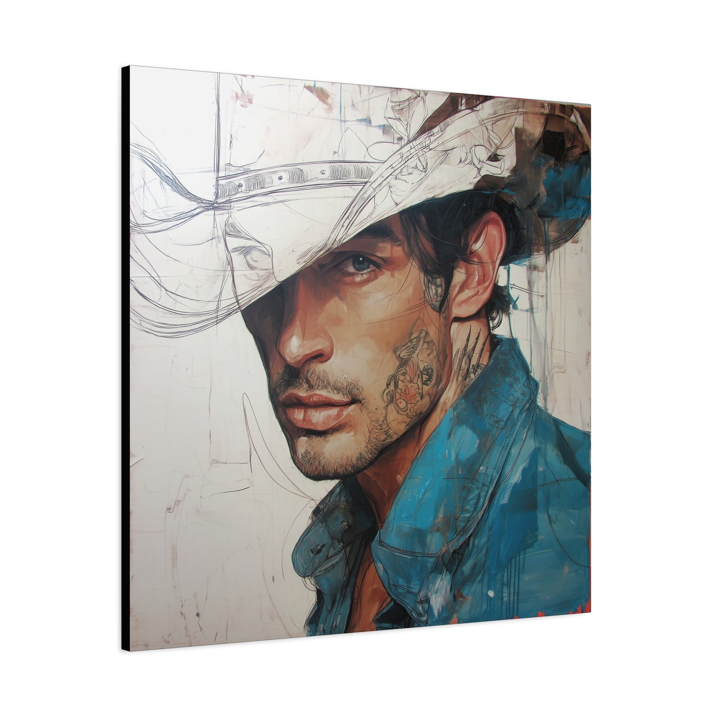 Gallery Wrapped Canvas, Wranglers and Wreckage Art Canvas, Erotic Pinup Art Canvas – Jack