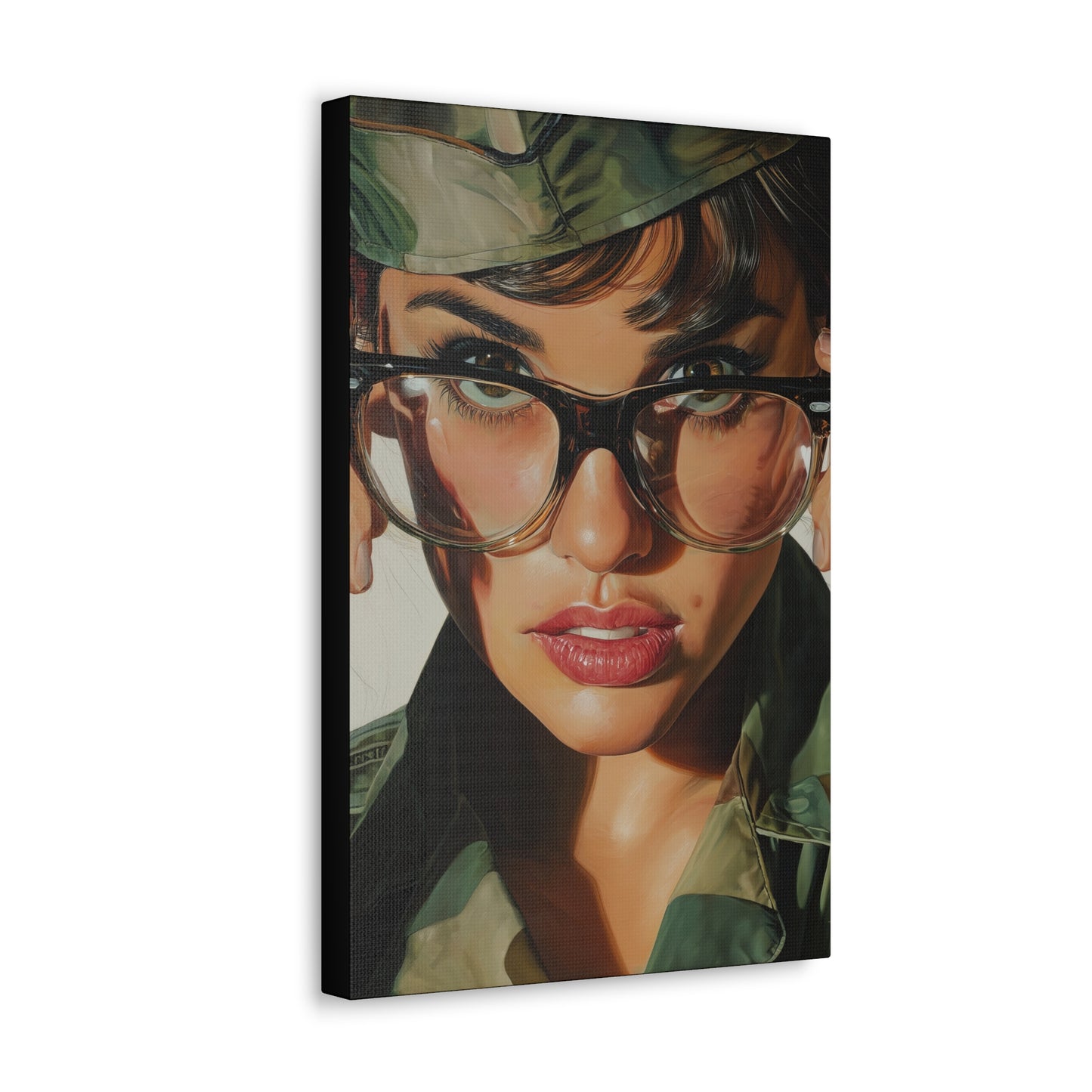 Gallery Wrapped Canvas, Liberty and Lace Art Canvas, Erotic Pinup Art Canvas – Erica