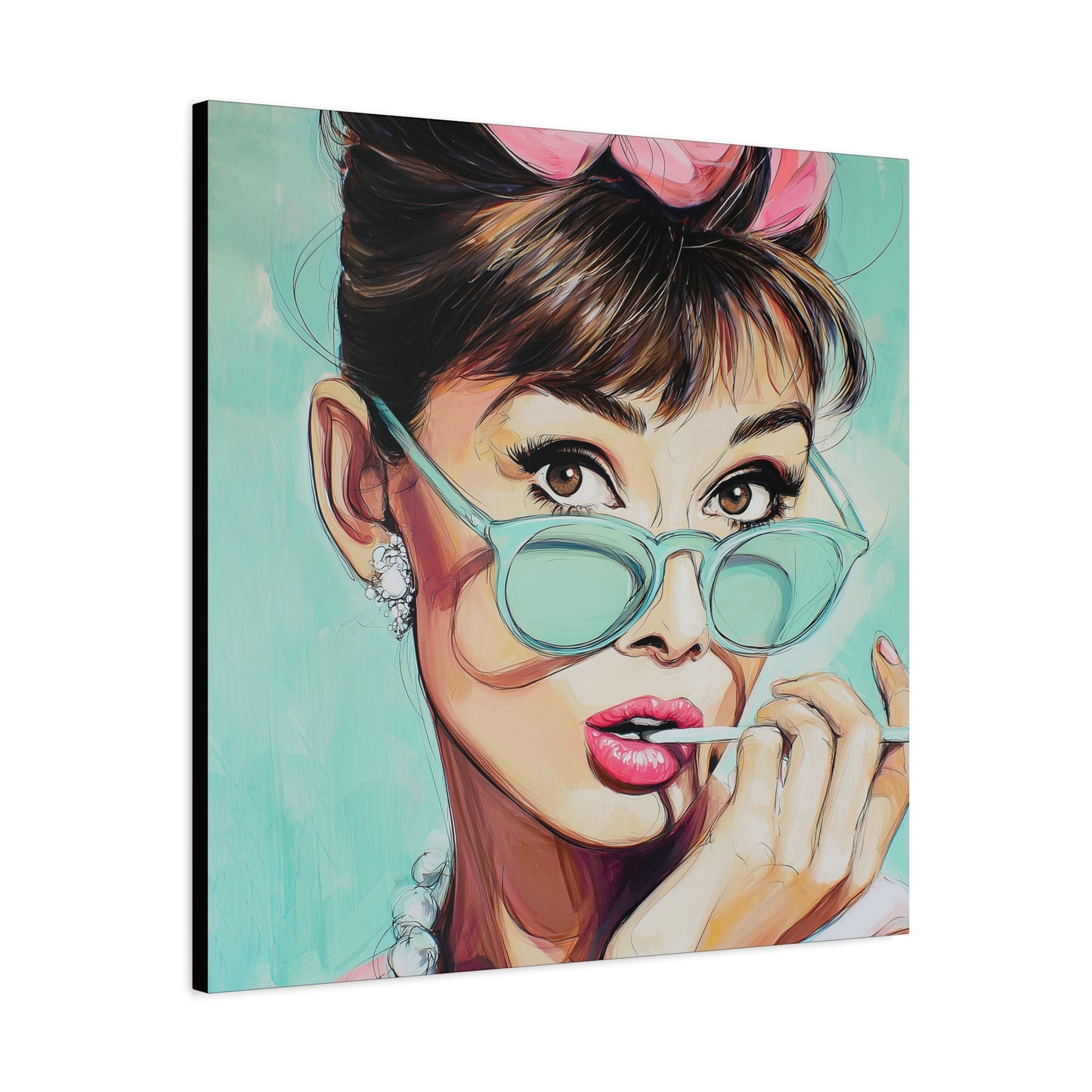 Gallery Wrapped Canvas, The Diva Project Art Canvas, Pinup Art Canvas – Audrey Hepburn - ELEVEN