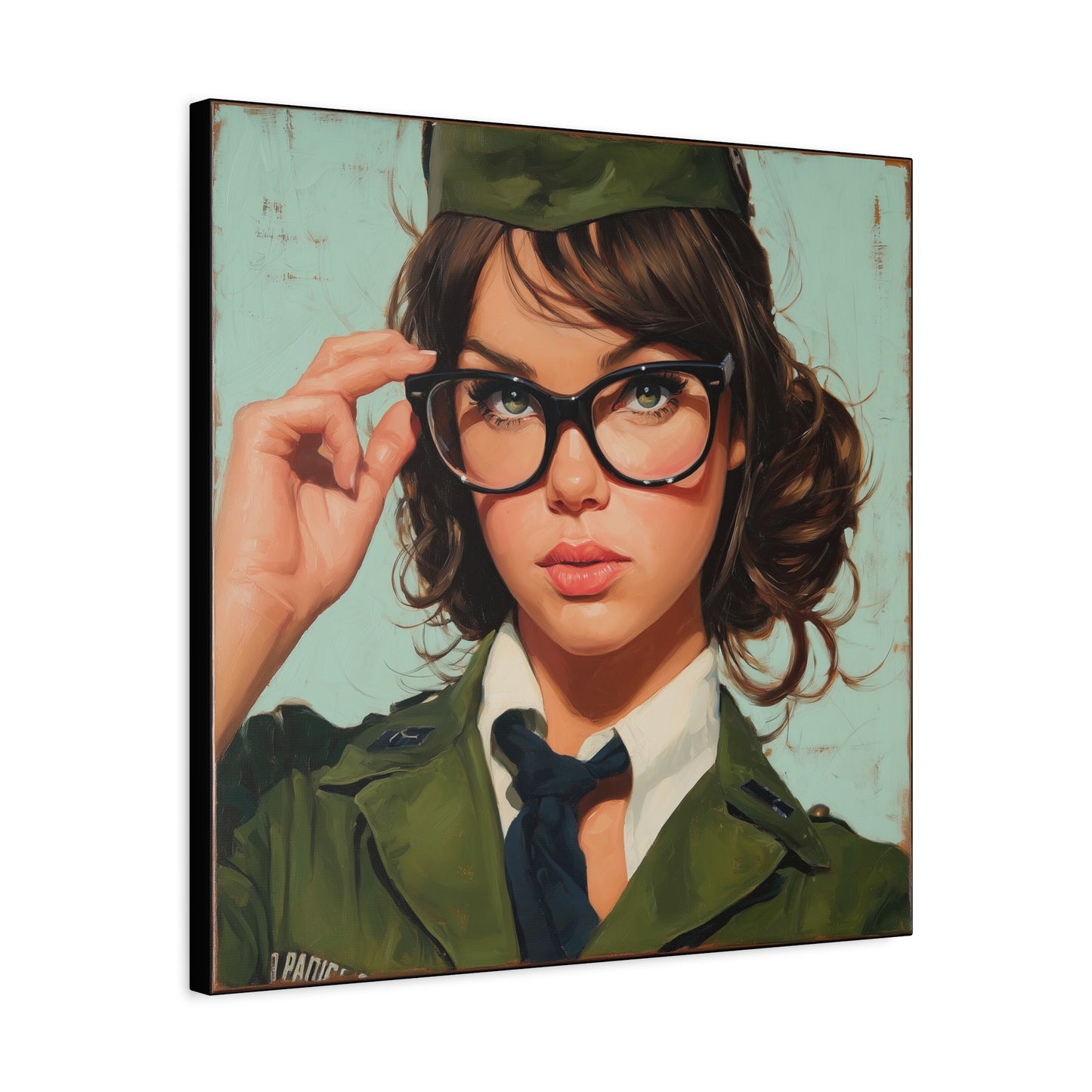 Gallery Wrapped Canvas, Liberty and Lace Art Canvas, Erotic Pinup Art Canvas – Piper