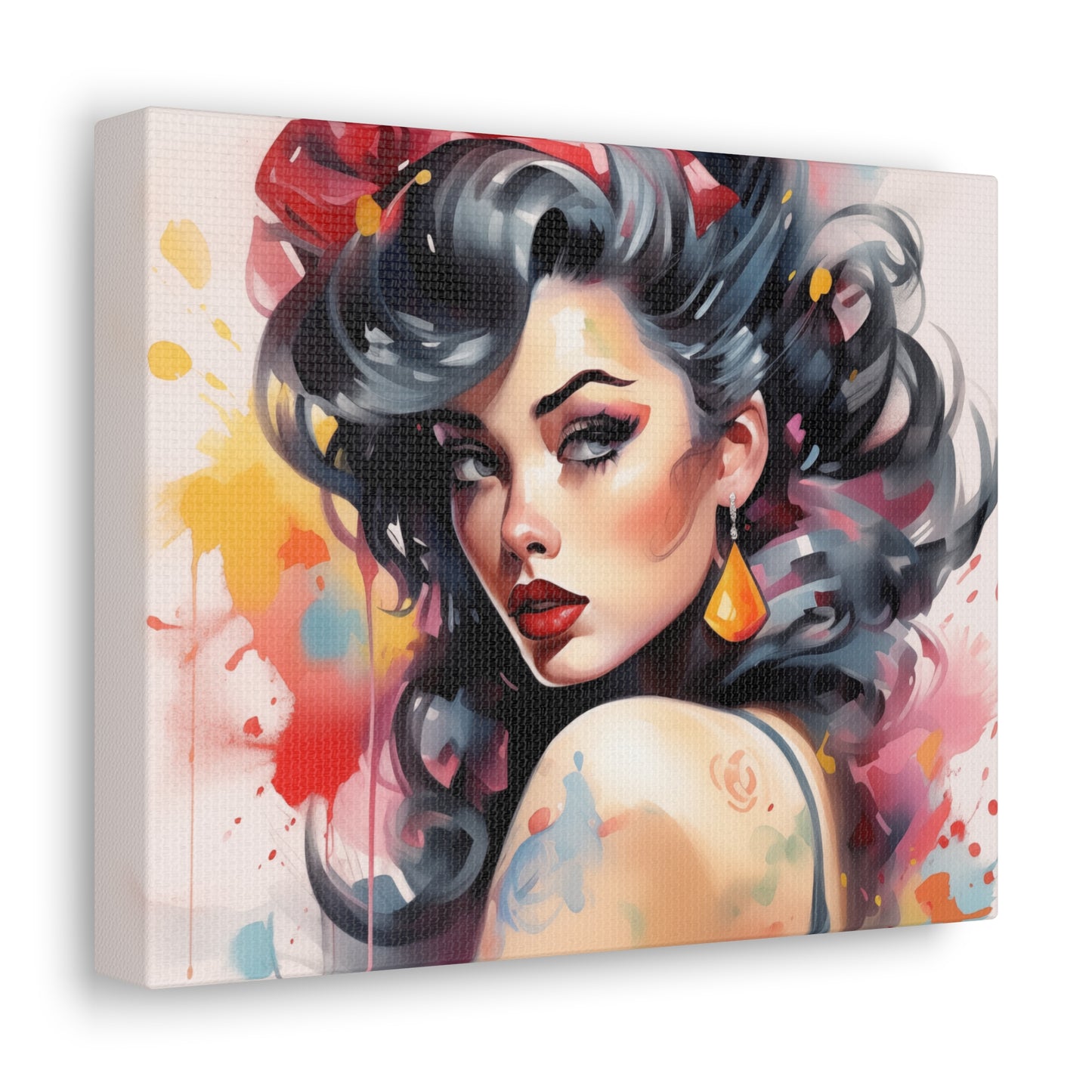 Canvas Wall Art, Gallery Wrapped Pop Art, Femme Doll Wall Art – Genevieve