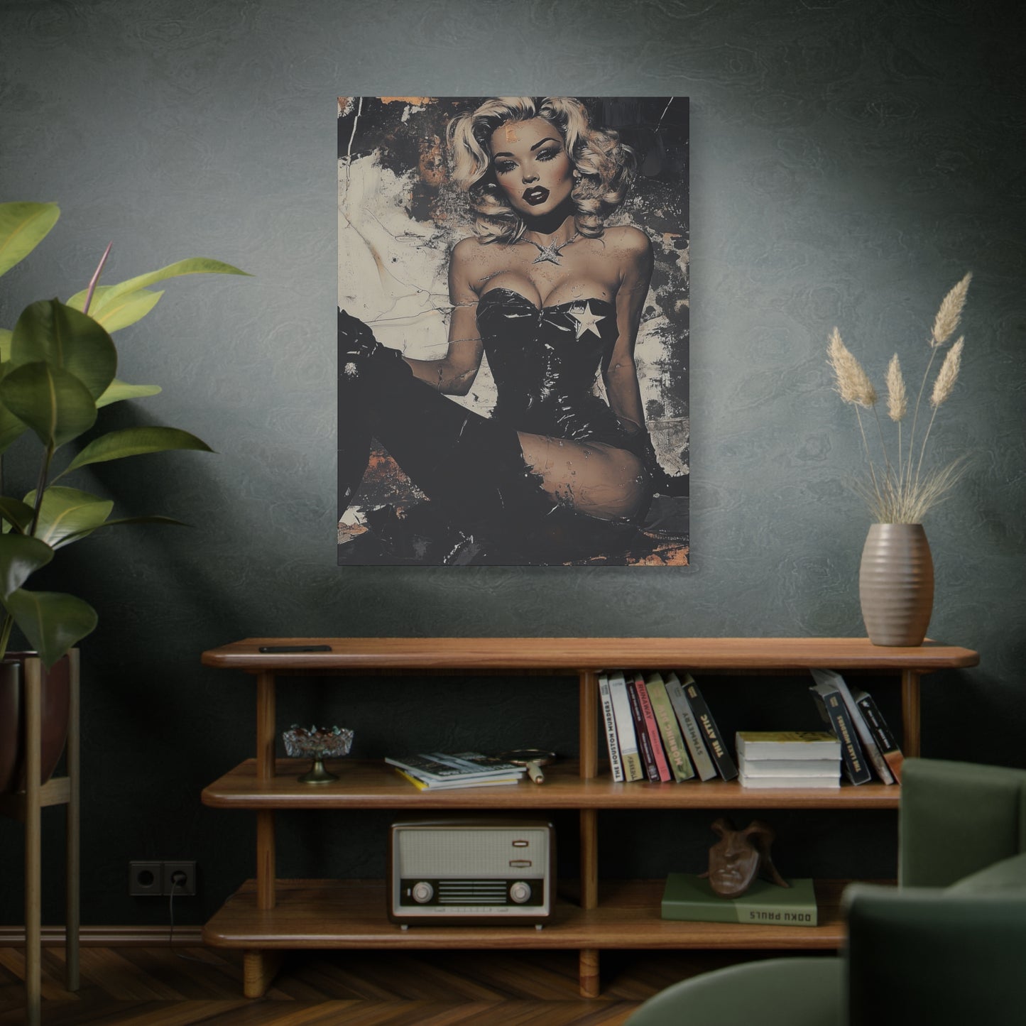 Gallery Wrapped Canvas, Guilt and Grit Adult Art Canvas, Erotic Pinup Art Canvas – Bianca