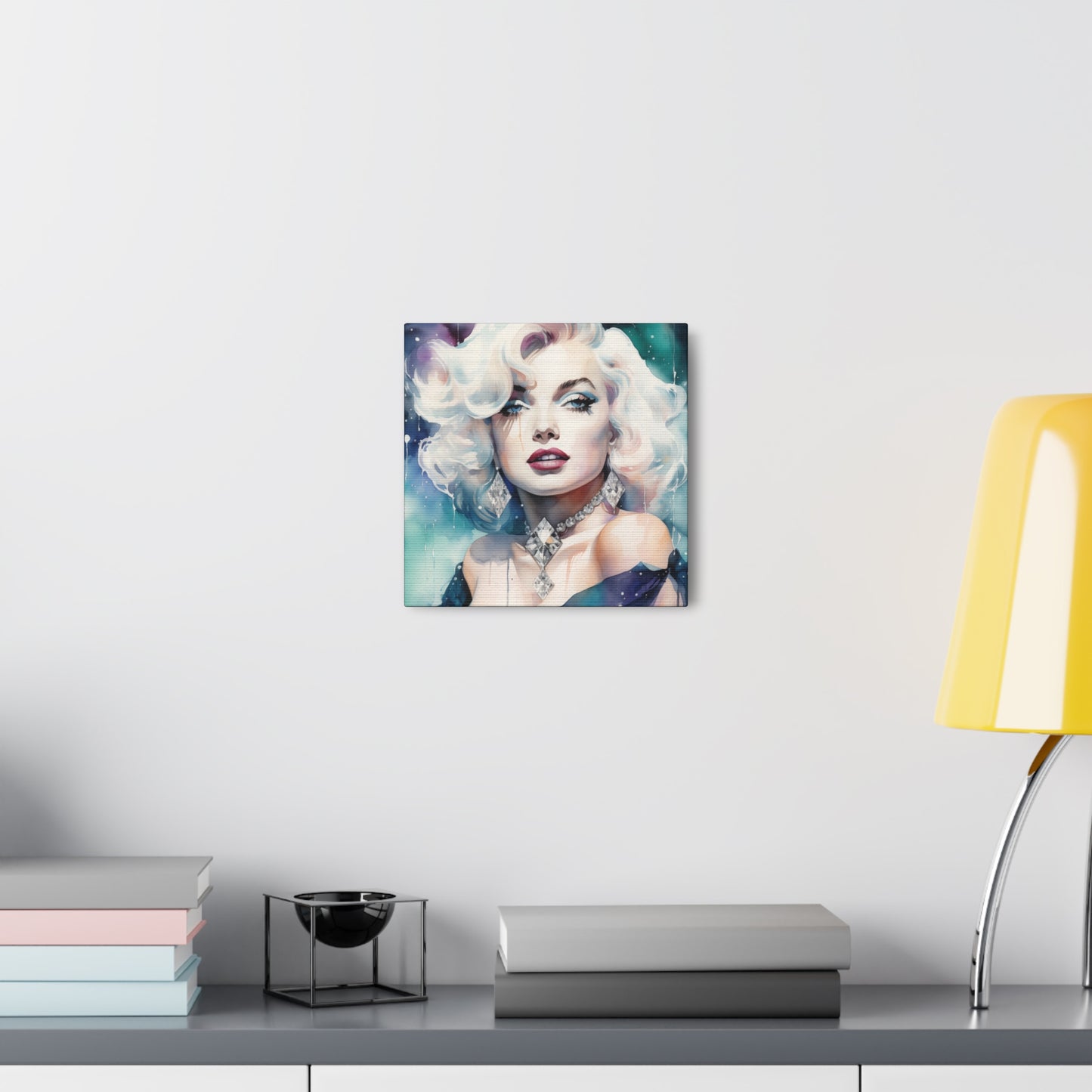 Canvas Wall Art, Gallery Wrapped Pop Art, Celebrity Wall Art – Marilyn Monroe - Diamonds
