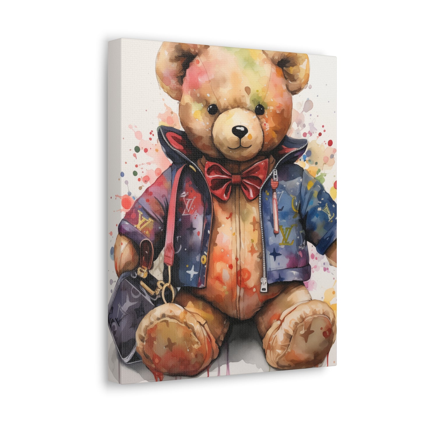 Canvas Gallery Wrap - LV Bear Wall Art - Drip
