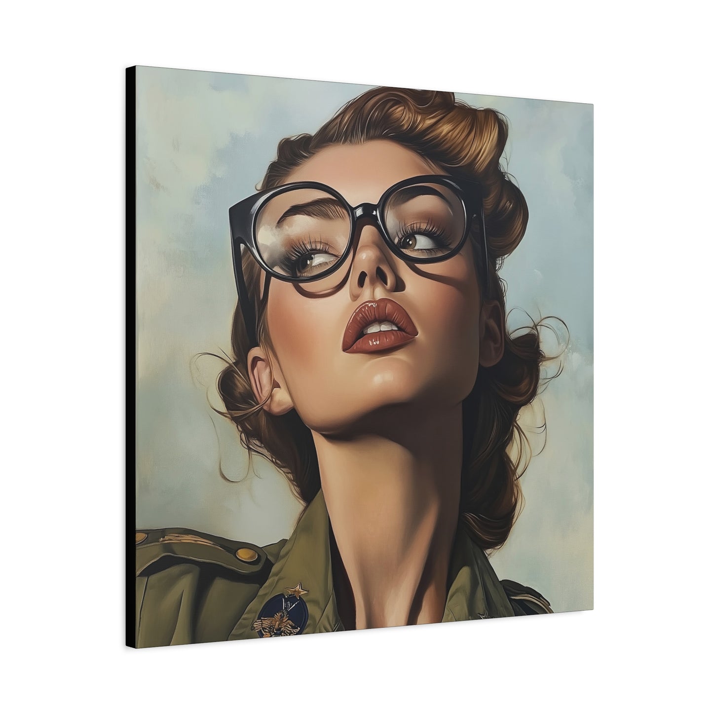 Gallery Wrapped Canvas, Liberty and Lace Art Canvas, Erotic Pinup Art Canvas – Penelope