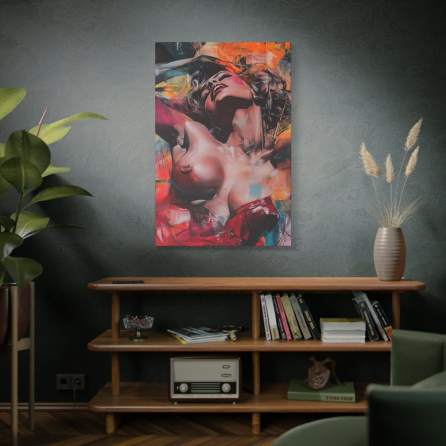 Gallery Wrapped Canvas, Guilt and Grit Adult Art Canvas, Erotic Pinup Art Canvas – Marlowe