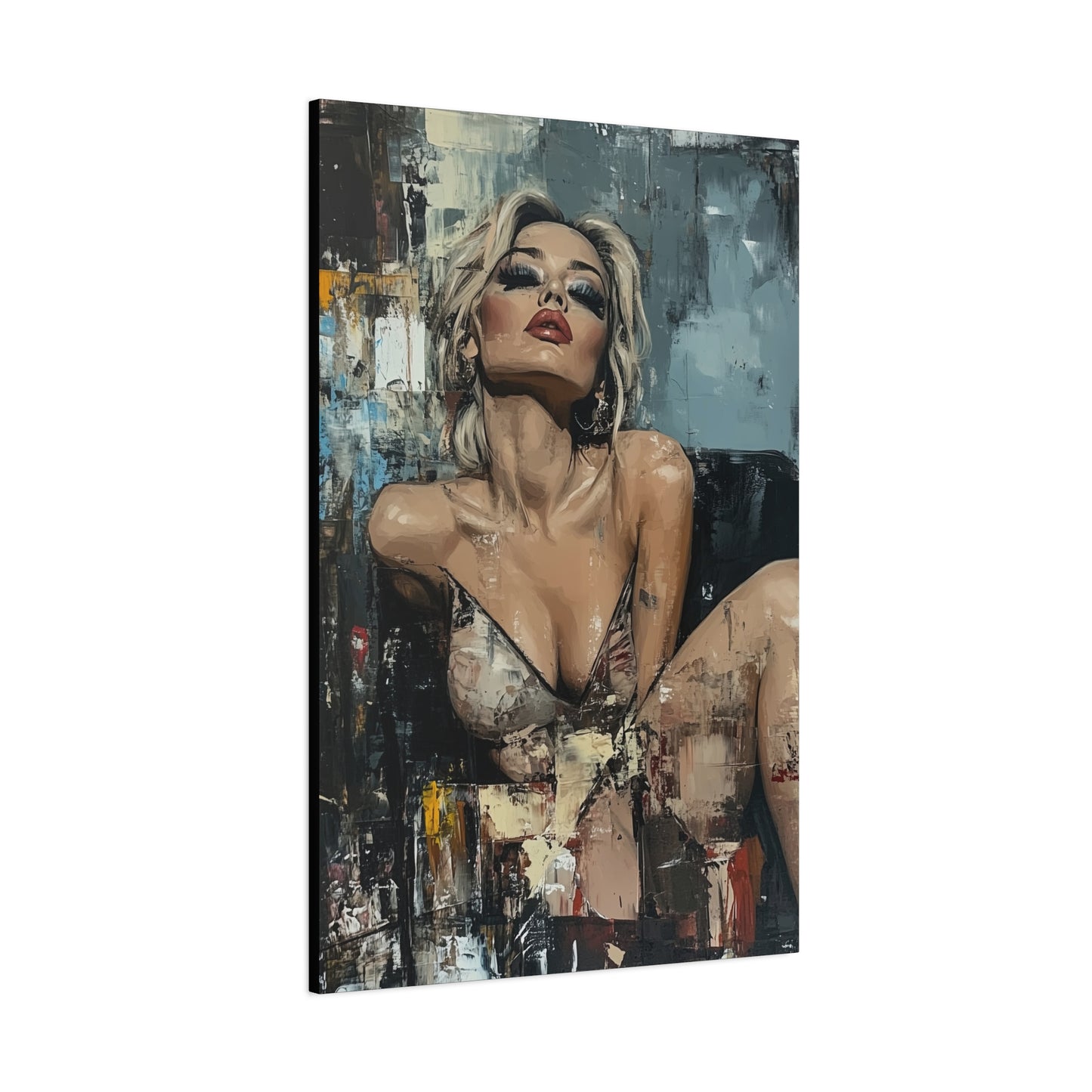 Gallery Wrapped Canvas, Guilt and Grit Adult Art Canvas, Erotic Pinup Art Canvas – Sienna