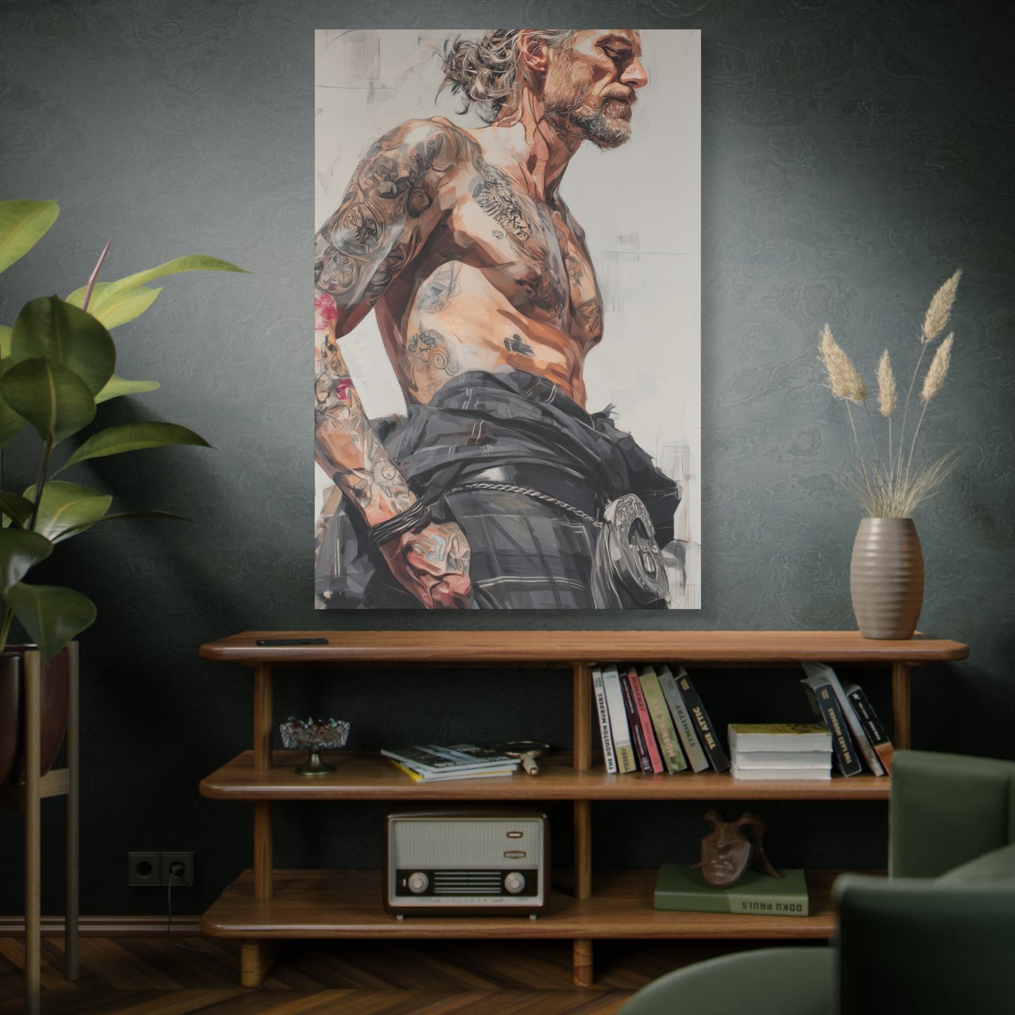 Gallery Wrapped Canvas, Kilts and Carnage Art Canvas, Erotic Pinup Art Canvas – Struan