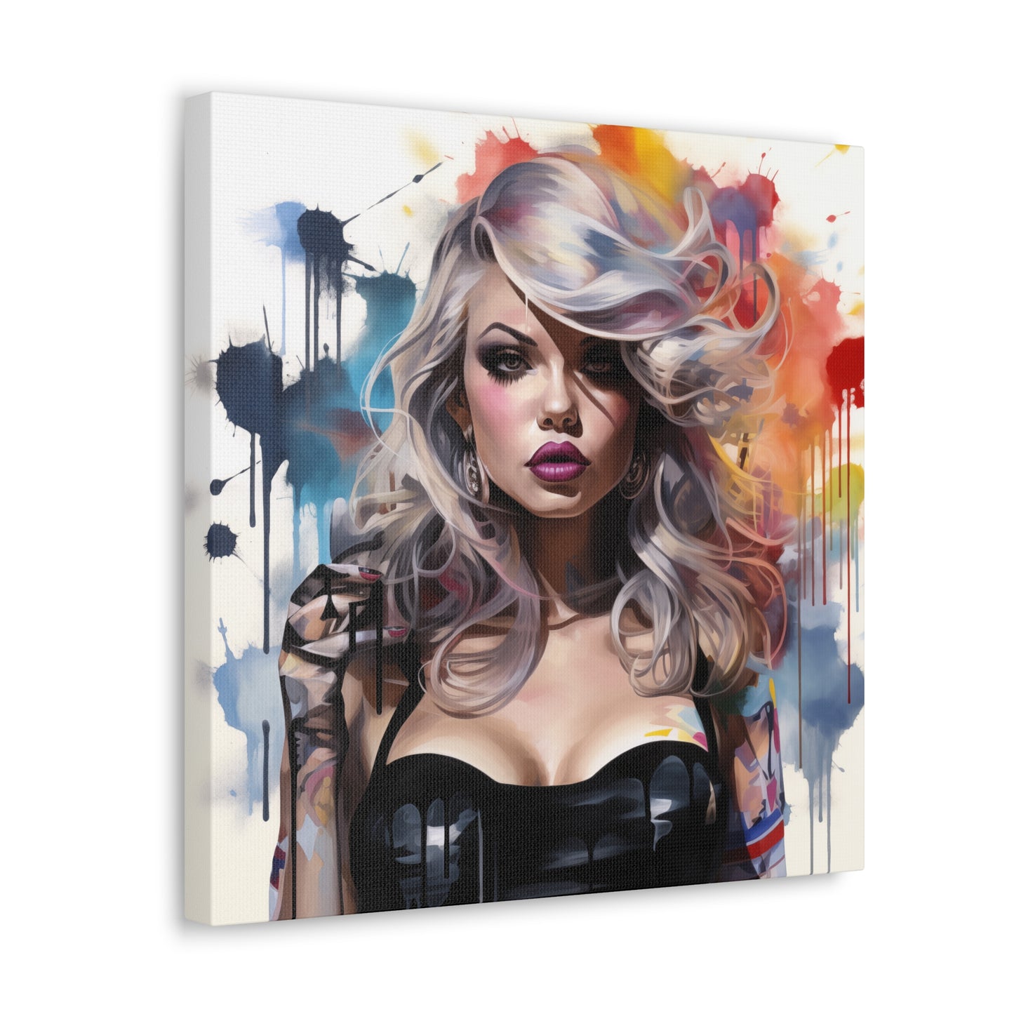 Canvas Wall Art, Gallery Wrapped Pop Art, Femme Doll Wall Art – Zephyr