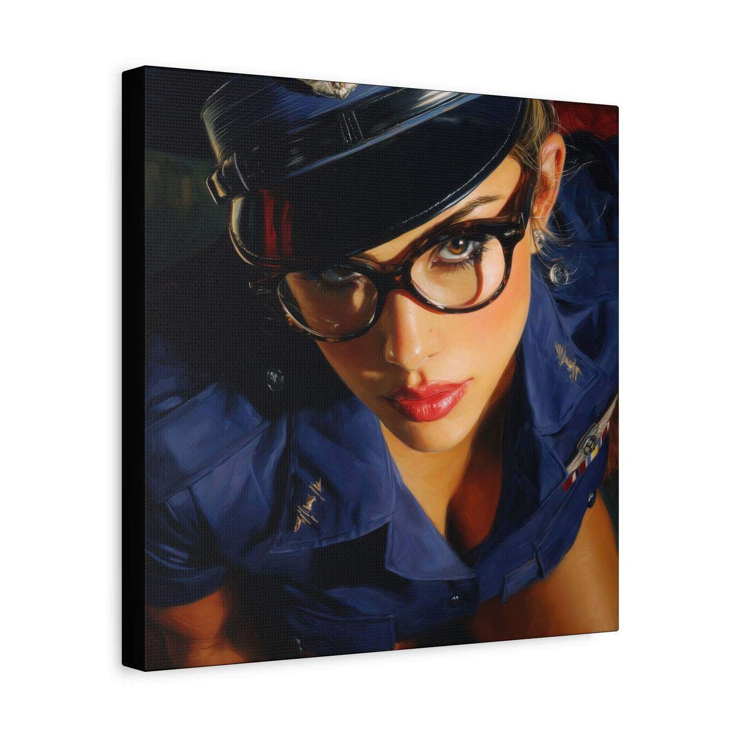 Gallery Wrapped Canvas, Liberty and Lace Art Canvas, Erotic Pinup Art Canvas – Janice
