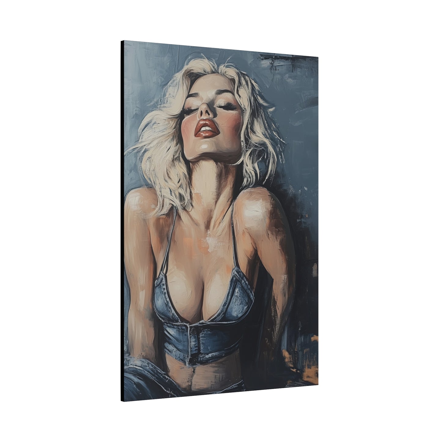 Gallery Wrapped Canvas, Guilt and Grit Adult Art Canvas, Erotic Pinup Art Canvas – Leona