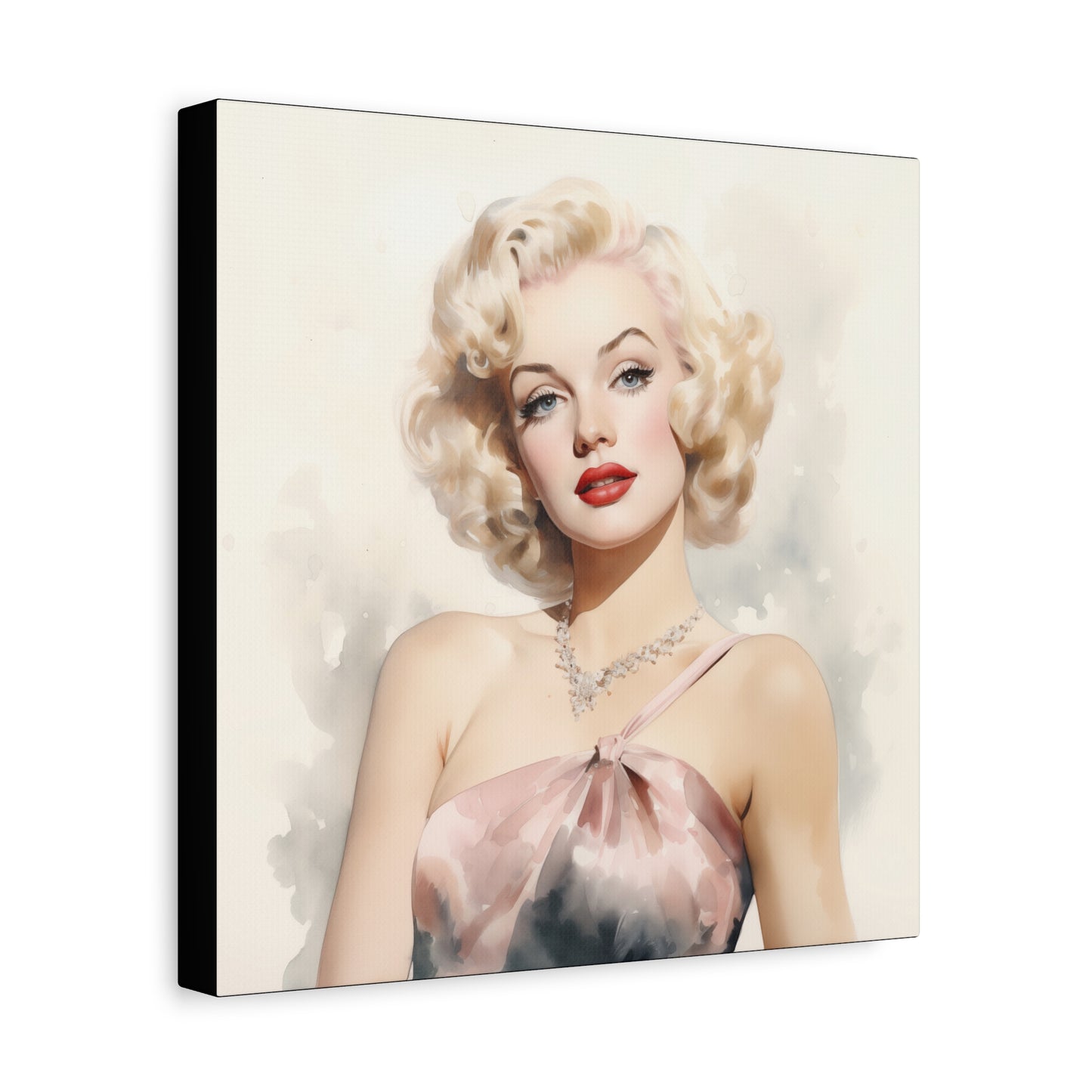 Canvas Wall Art, Gallery Wrapped Pop Art, Celebrity Wall Art – Marilyn Monroe - Pink