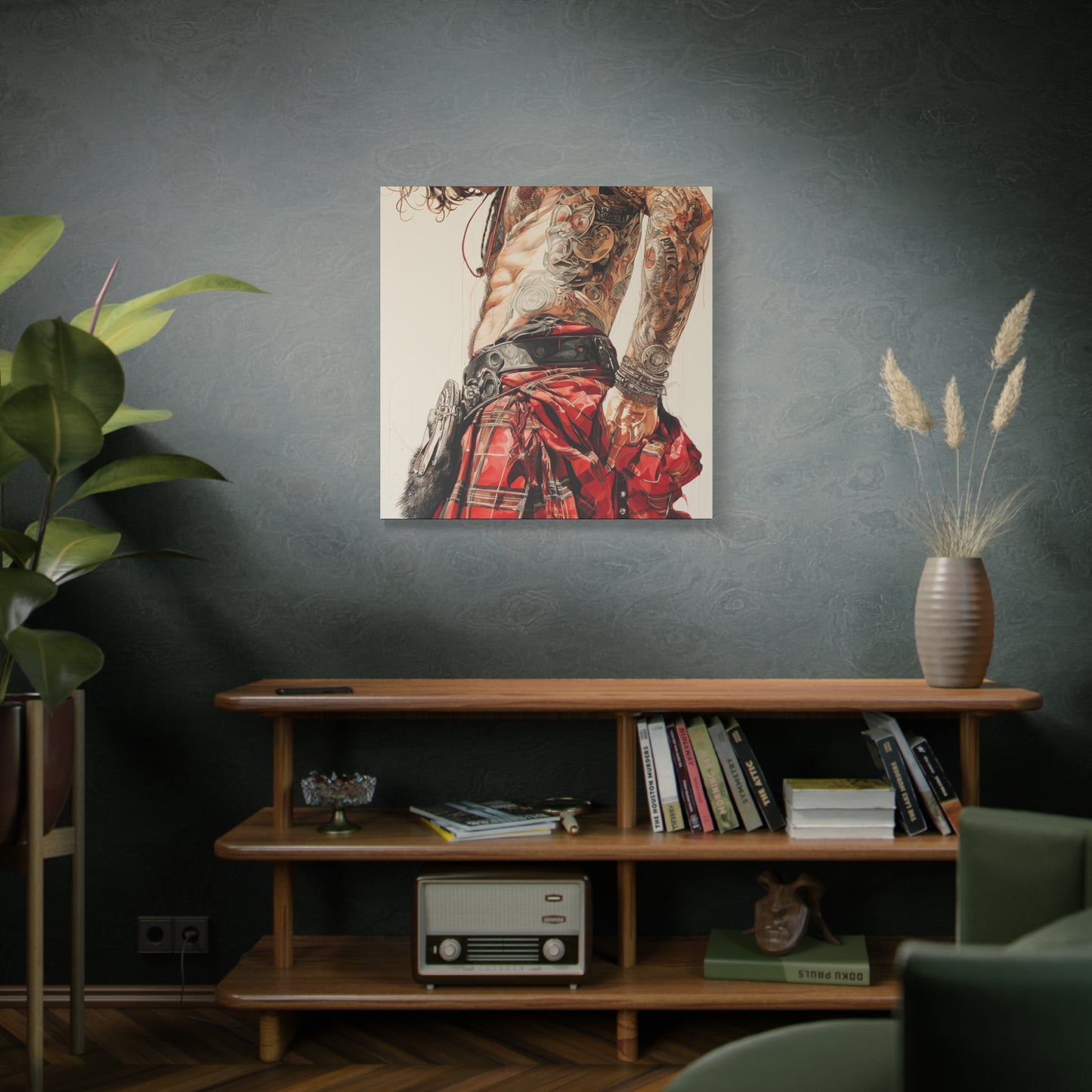 Gallery Wrapped Canvas, Kilts and Carnage Art Canvas, Erotic Pinup Art Canvas – Ronan