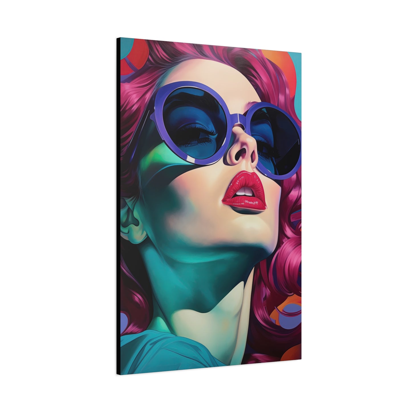 Canvas Gallery Wrapped High-Fashion Wall Art, Stylish Decor, Retro Femme Doll Pop Art – Electra