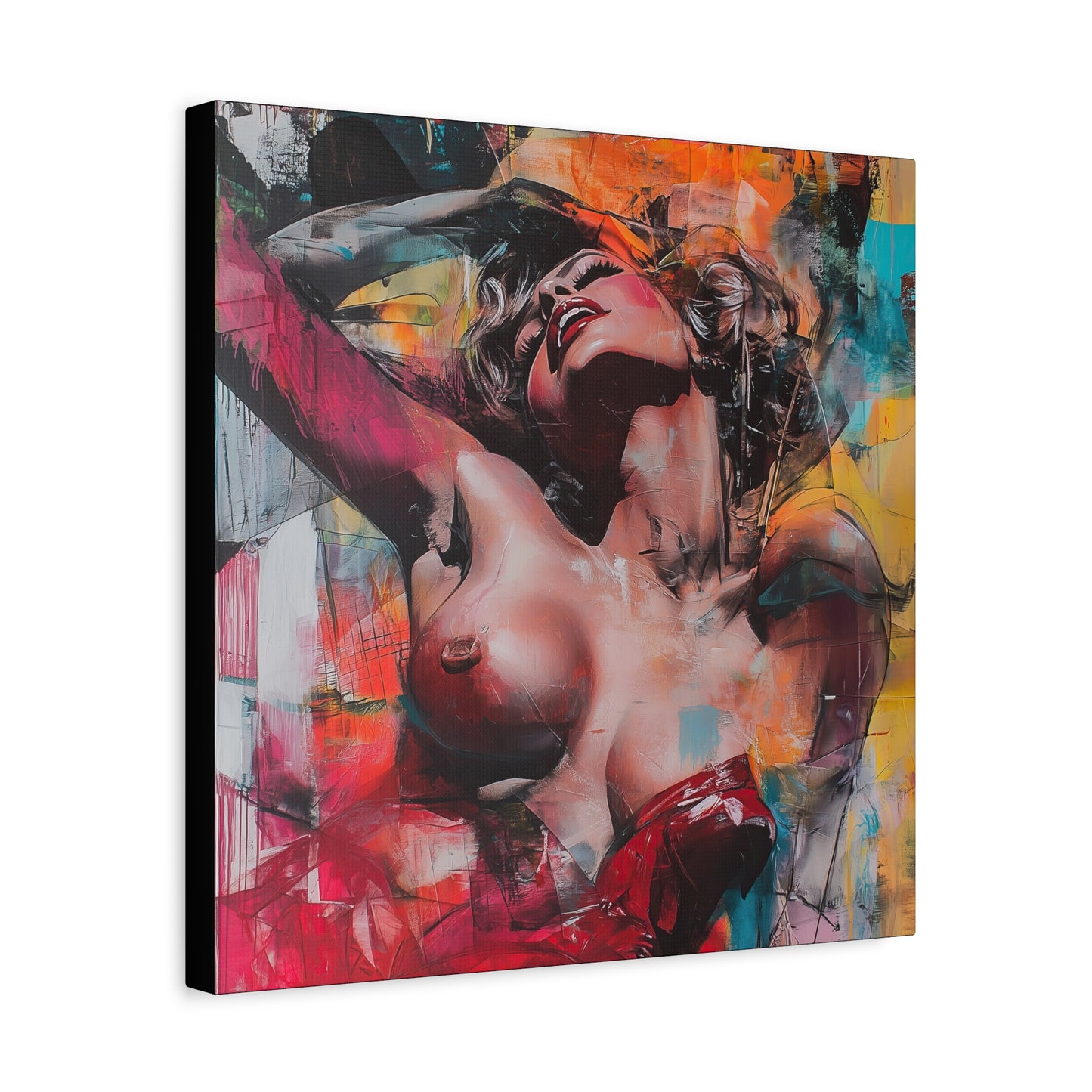 Gallery Wrapped Canvas, Guilt and Grit Adult Art Canvas, Erotic Pinup Art Canvas – Marlowe