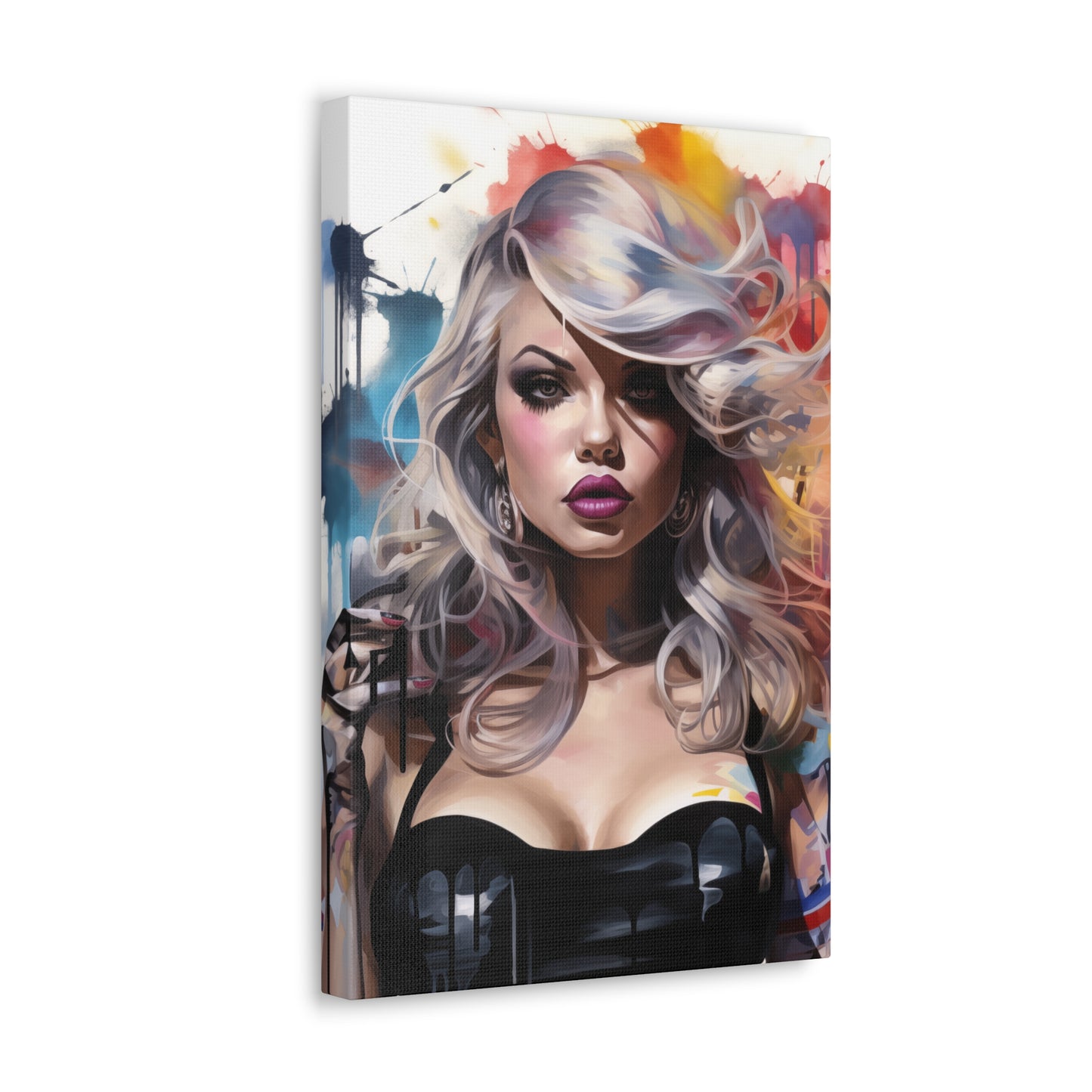 Canvas Wall Art, Gallery Wrapped Pop Art, Femme Doll Wall Art – Zephyr
