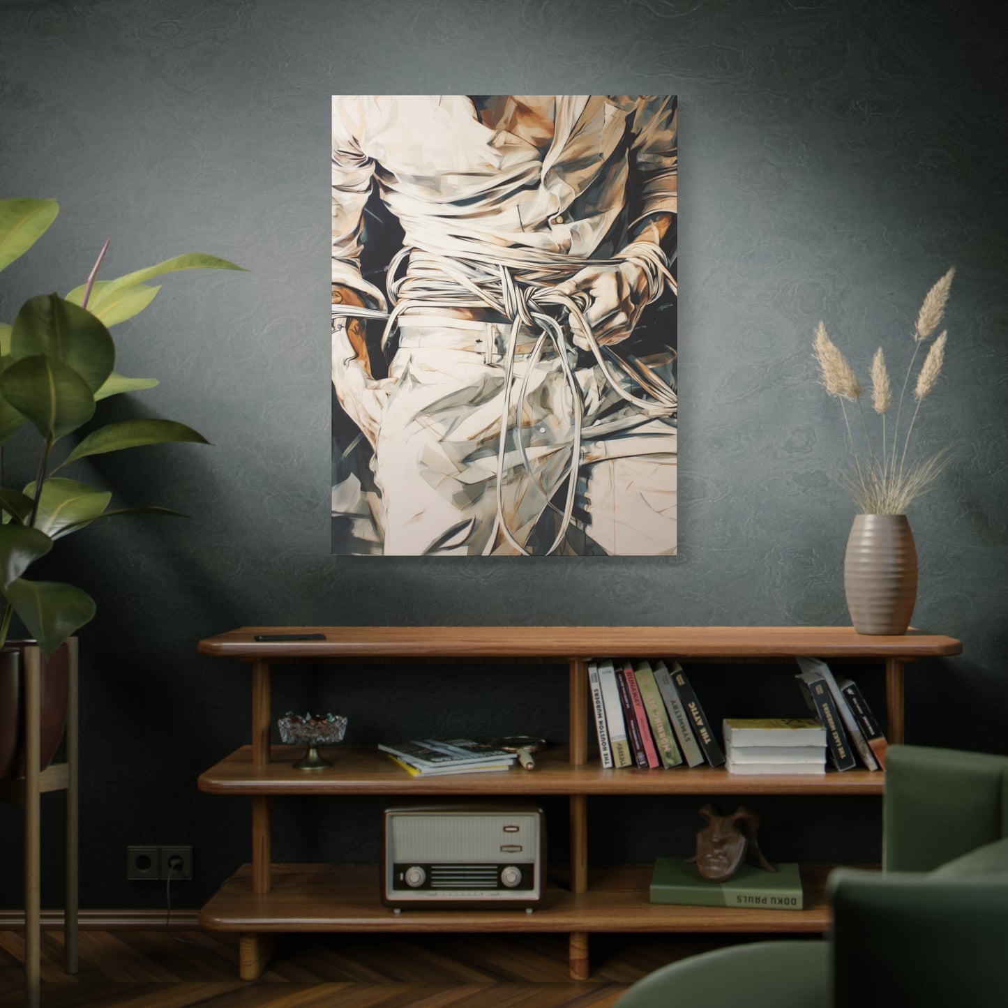 Gallery Wrapped Canvas, Ropes and Reverence Art Canvas, Erotic Shibari Art Canvas – Lucien