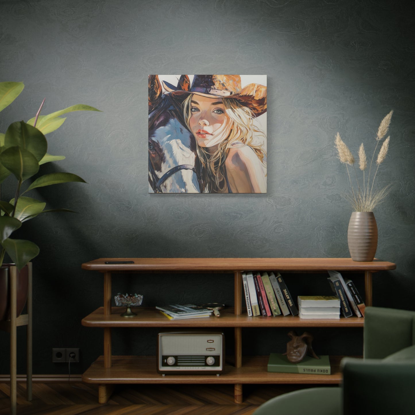 Gallery Wrapped Canvas, Wranglers and Wreckage Art Canvas, Erotic Pinup Art Canvas – Cassidy