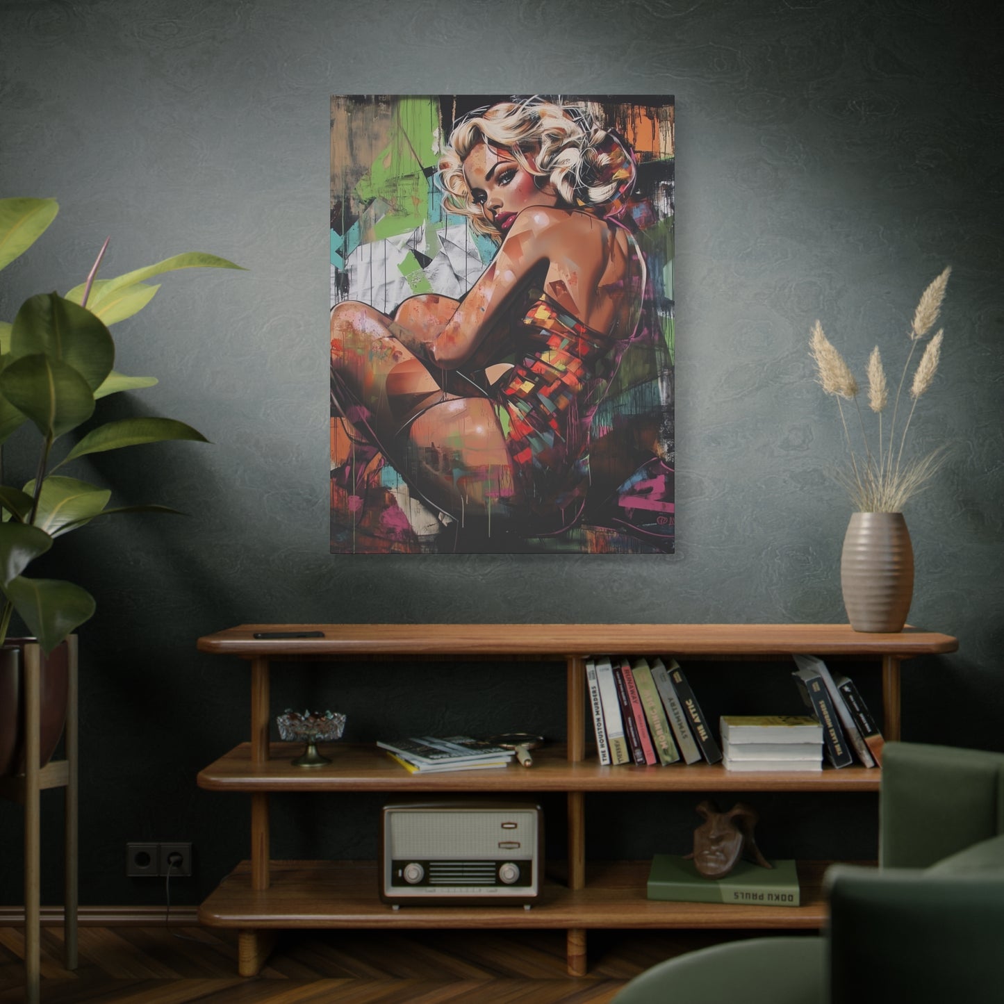 Gallery Wrapped Canvas, Guilt and Grit Adult Art Canvas, Erotic Pinup Art Canvas – Selene