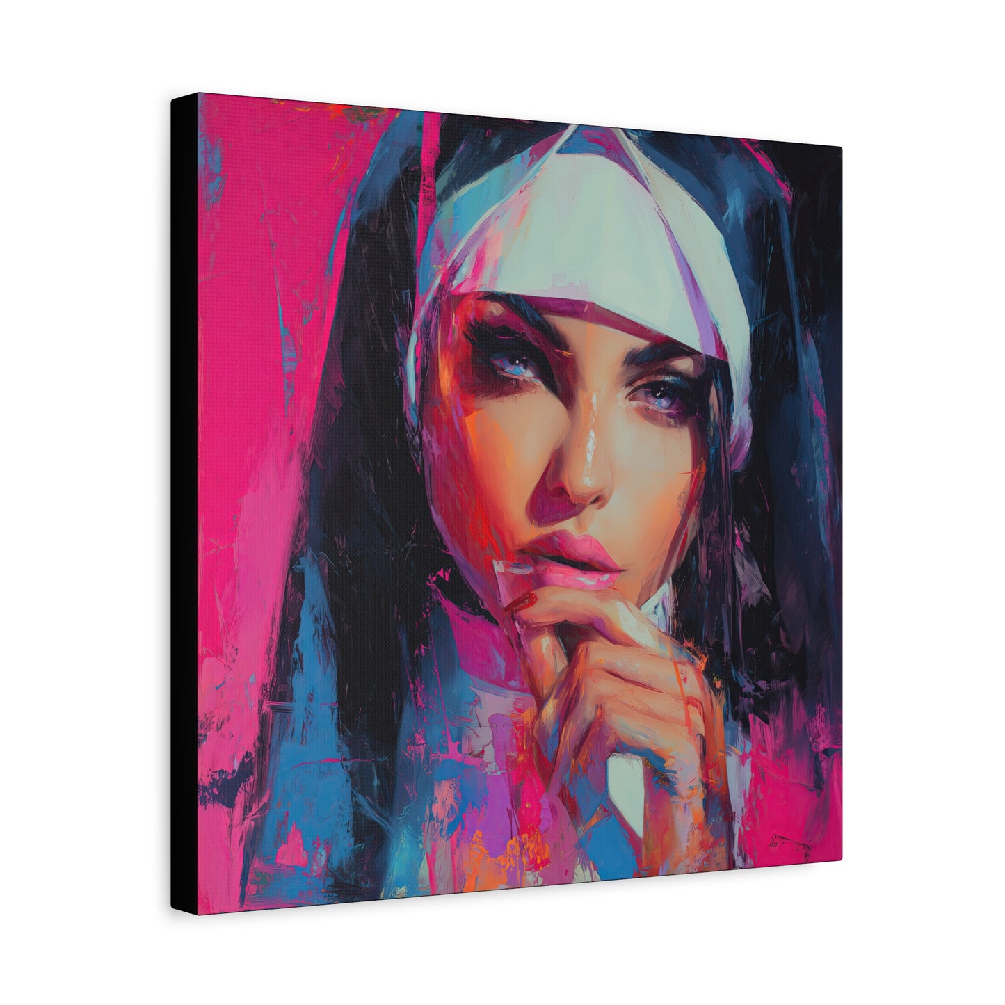 Gallery Wrapped Canvas, Habits and Heresy Art Canvas, Naughty Nuns Art Canvas – Sister Lucienne