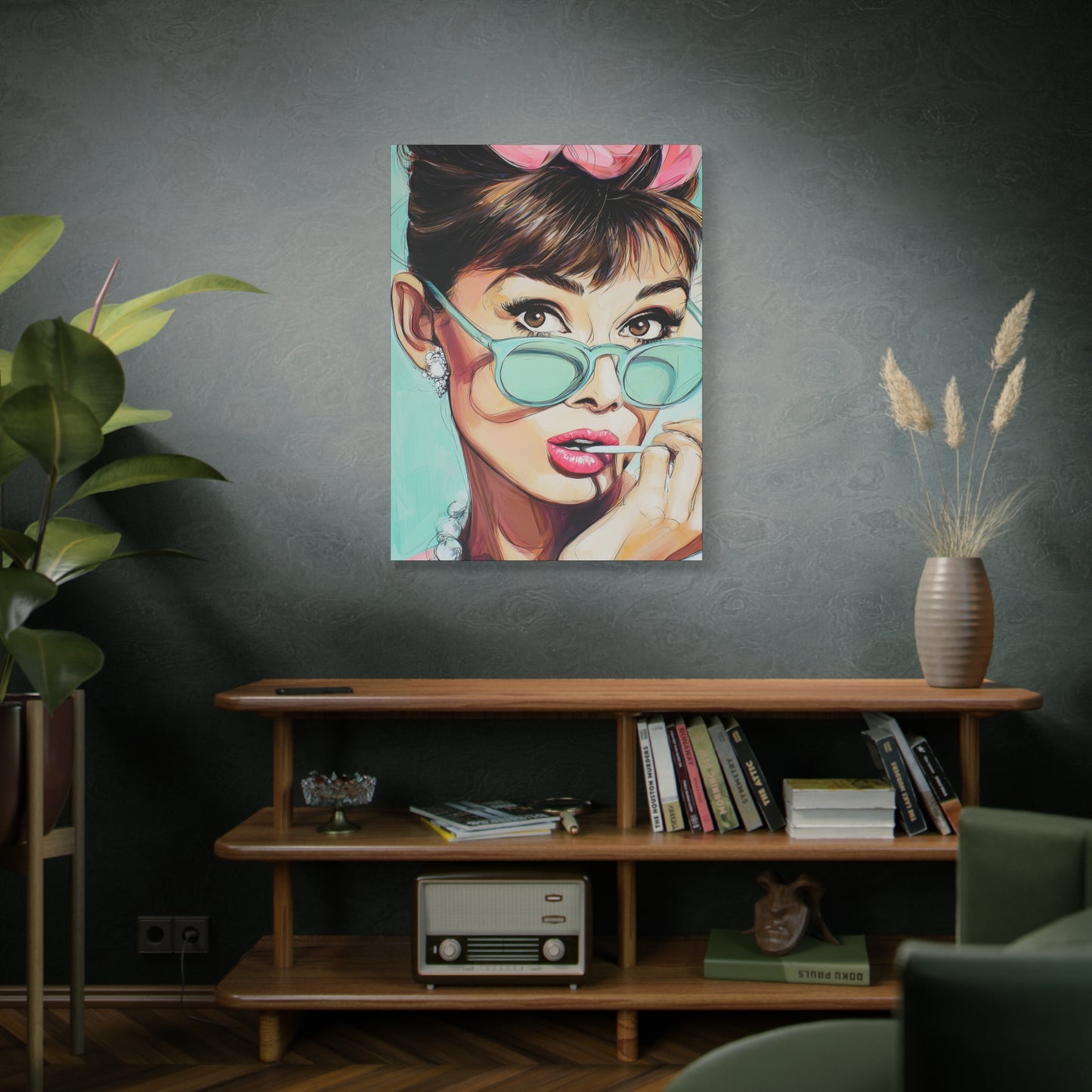 Gallery Wrapped Canvas, The Diva Project Art Canvas, Pinup Art Canvas – Audrey Hepburn - ELEVEN