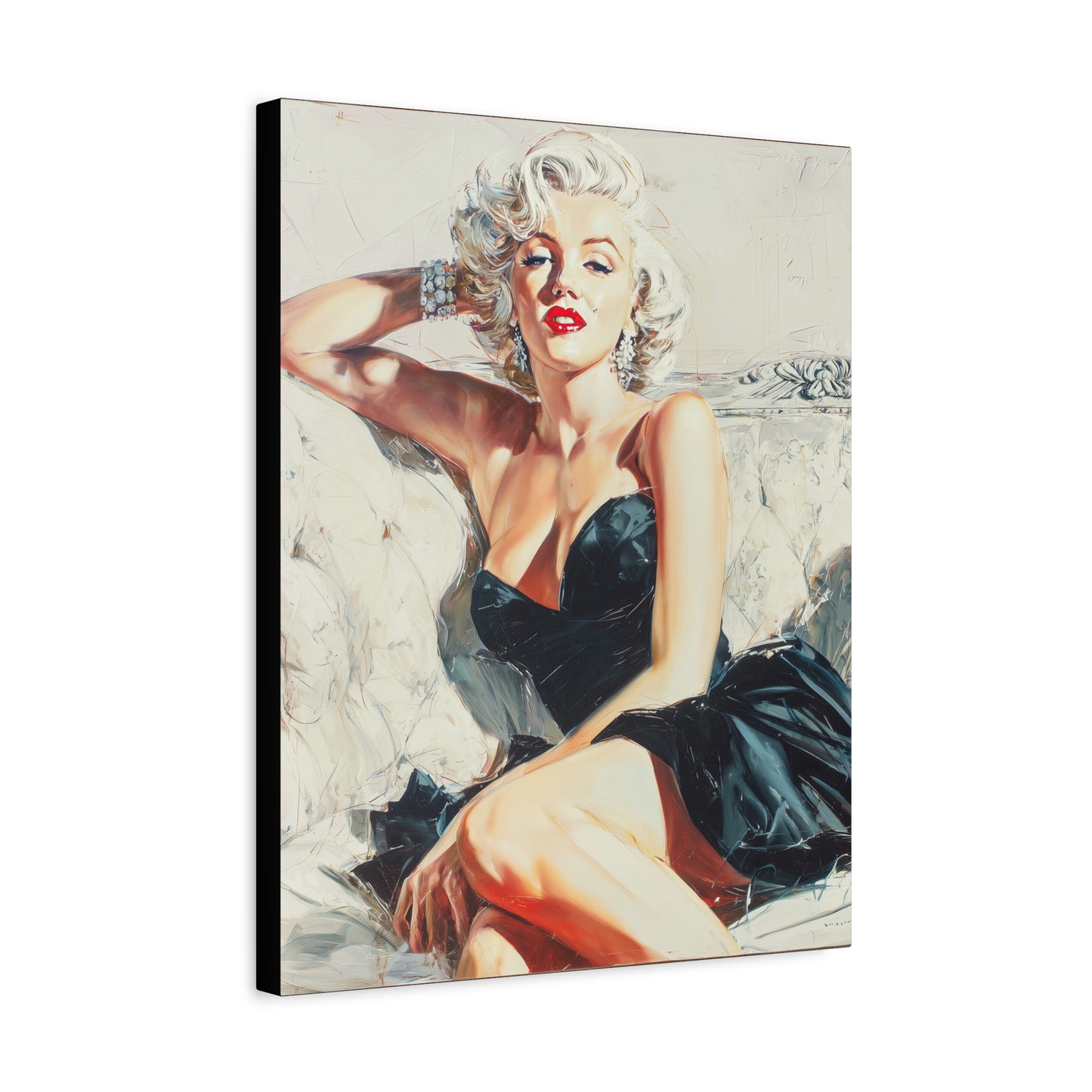 Gallery Wrapped Canvas, The Diva Project Art Canvas, Pinup Art Canvas – Marilyn Monroe - FIVE