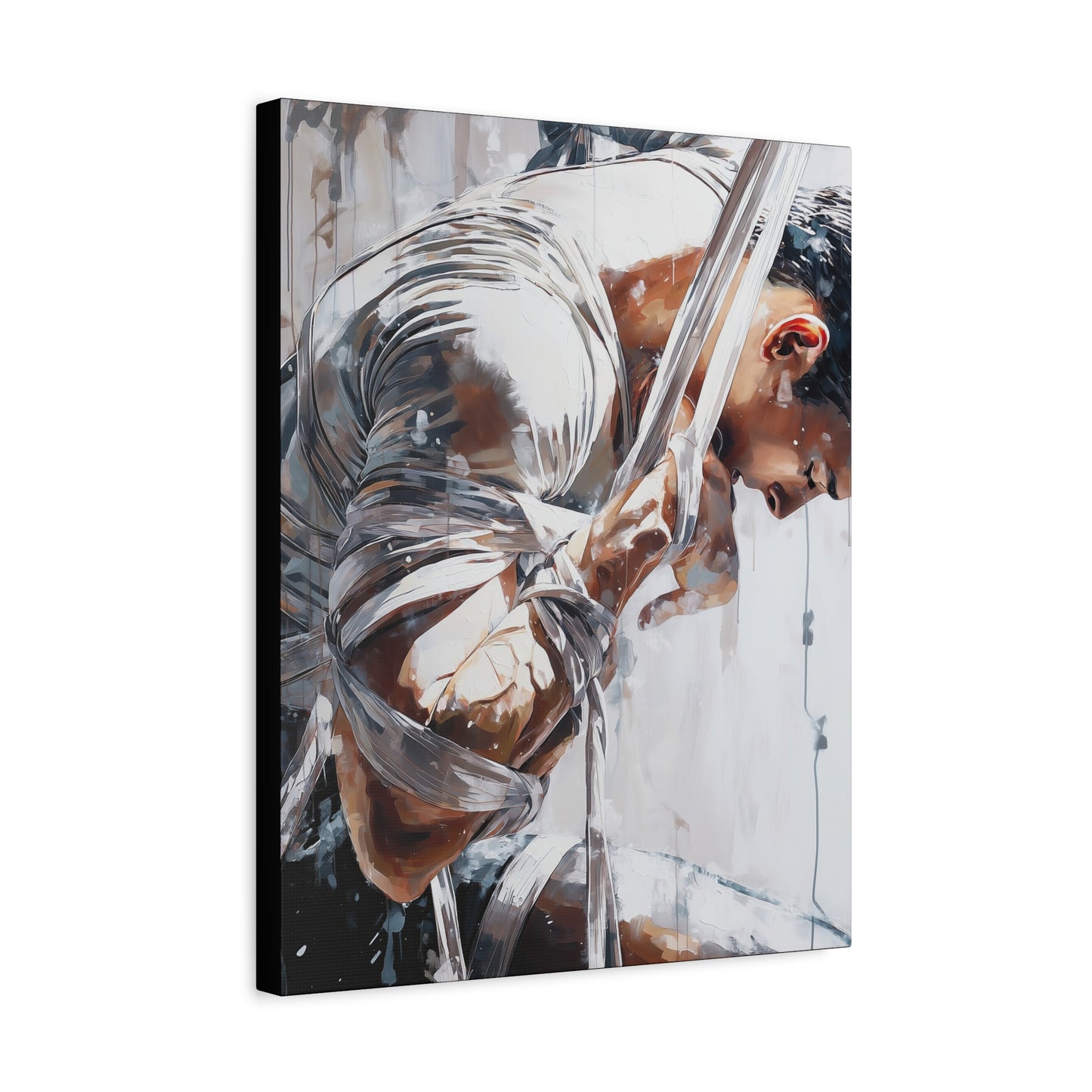 Gallery Wrapped Canvas, Ropes and Reverence Art Canvas, Erotic Shibari Art Canvas – Cassian