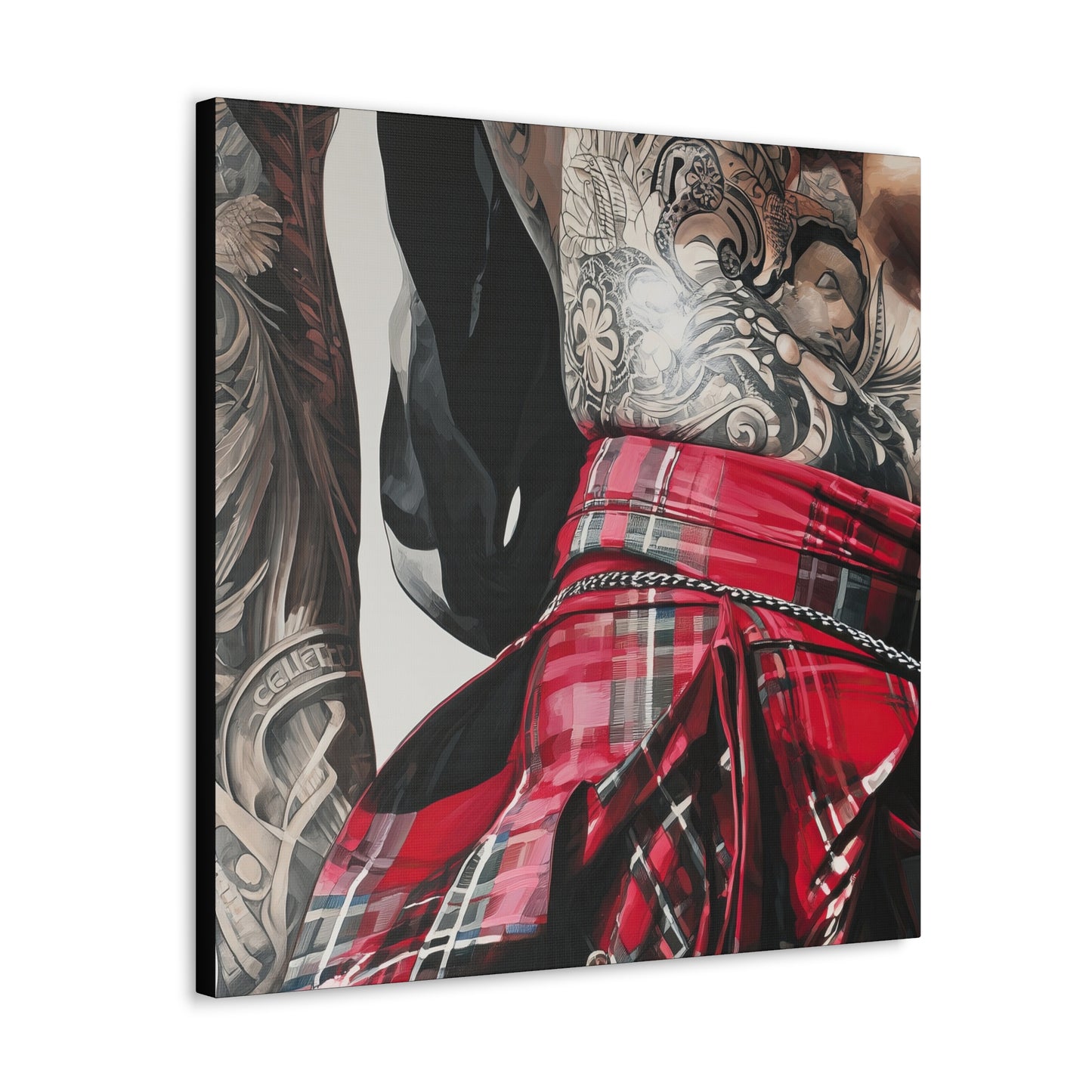 Gallery Wrapped Canvas, Kilts and Carnage Art Canvas, Erotic Pinup Art Canvas – Alexander