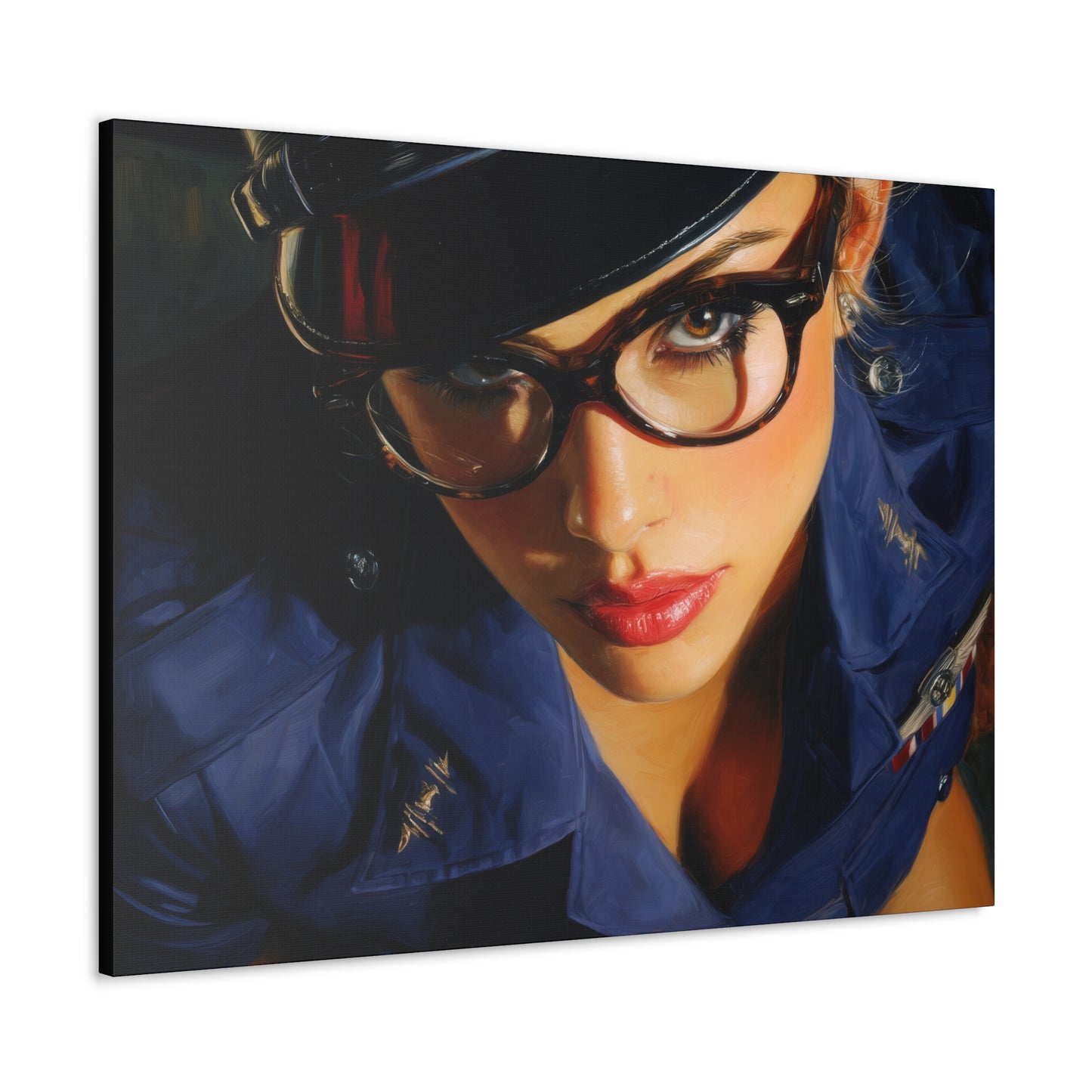 Gallery Wrapped Canvas, Liberty and Lace Art Canvas, Erotic Pinup Art Canvas – Janice