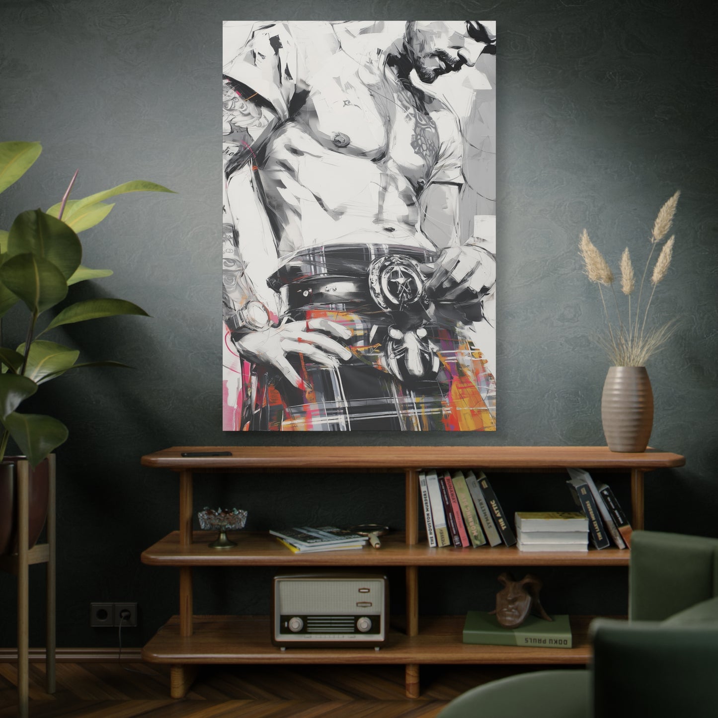 Gallery Wrapped Canvas, Kilts and Carnage Art Canvas, Erotic Pinup Art Canvas – Callum