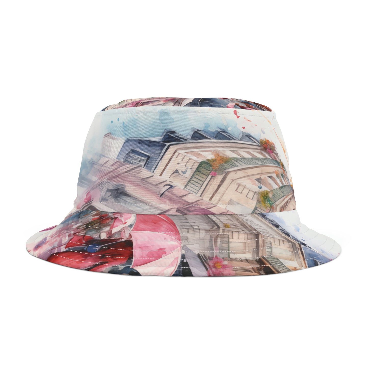 Raining Watercolor in Paris Bucket Hat