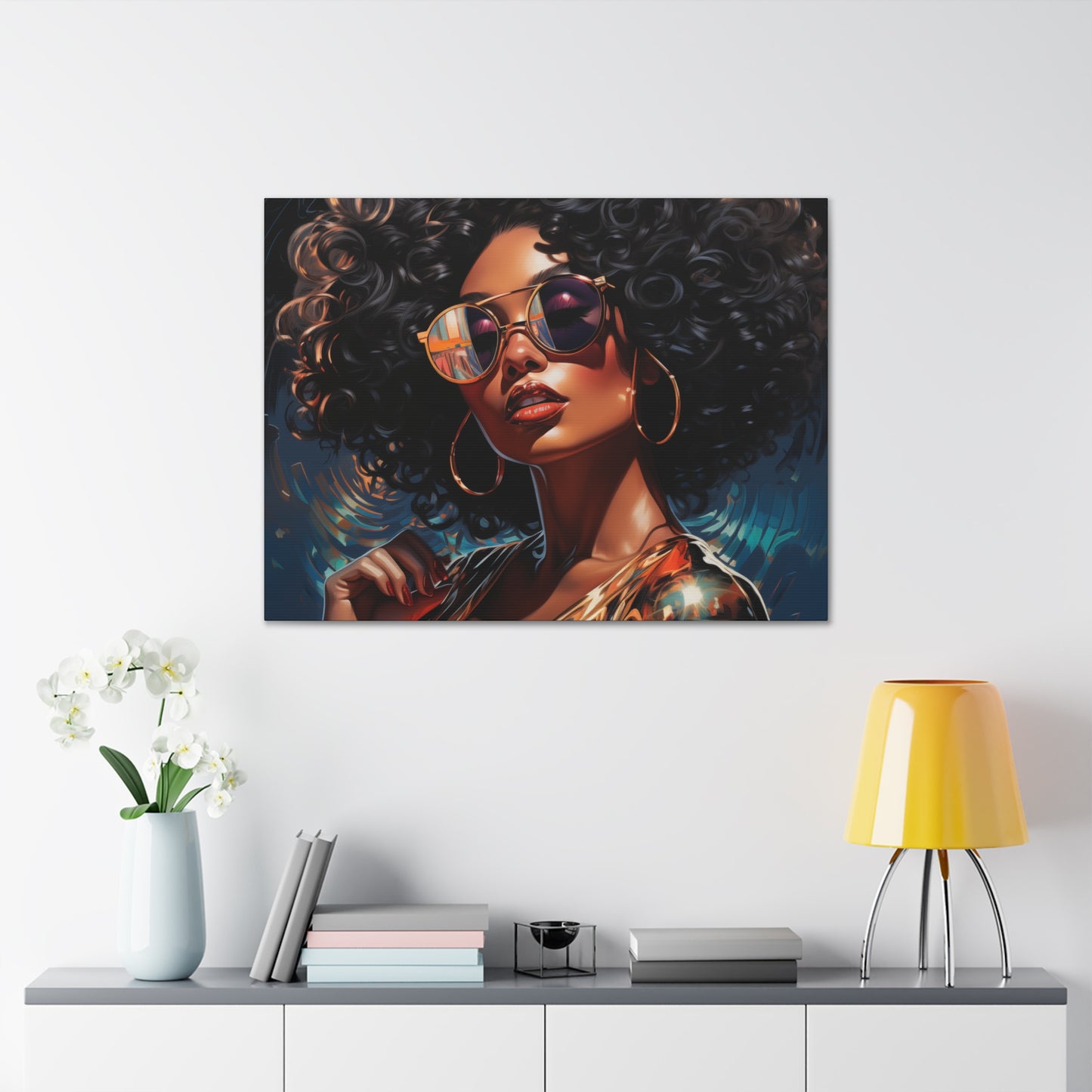 Gallery Wrapped Canvas, Retro Urban Queen, Femme Doll Art Canvas – Kesha