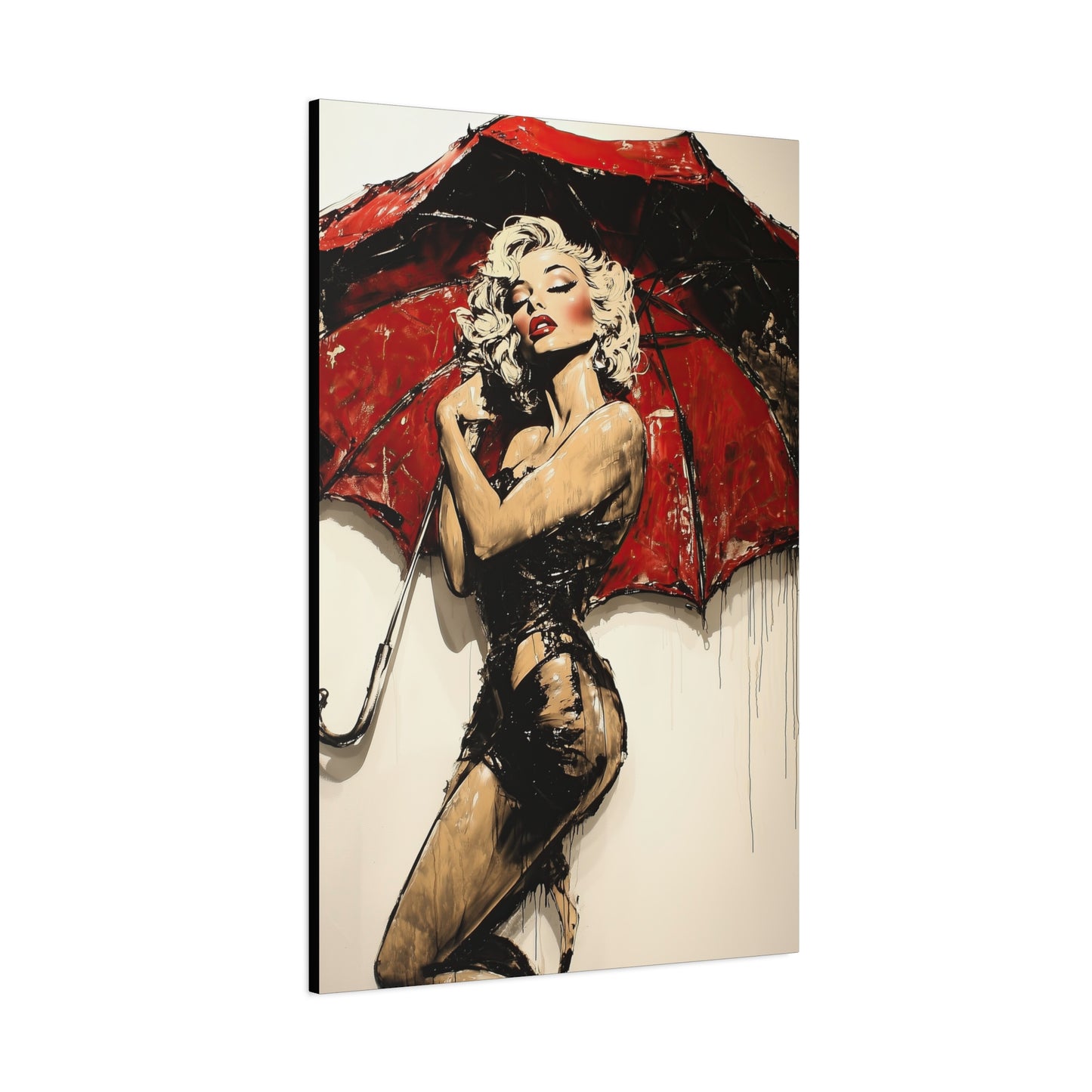 Gallery Wrapped Canvas, Guilt and Grit Adult Art Canvas, Erotic Pinup Art Canvas – Vesper