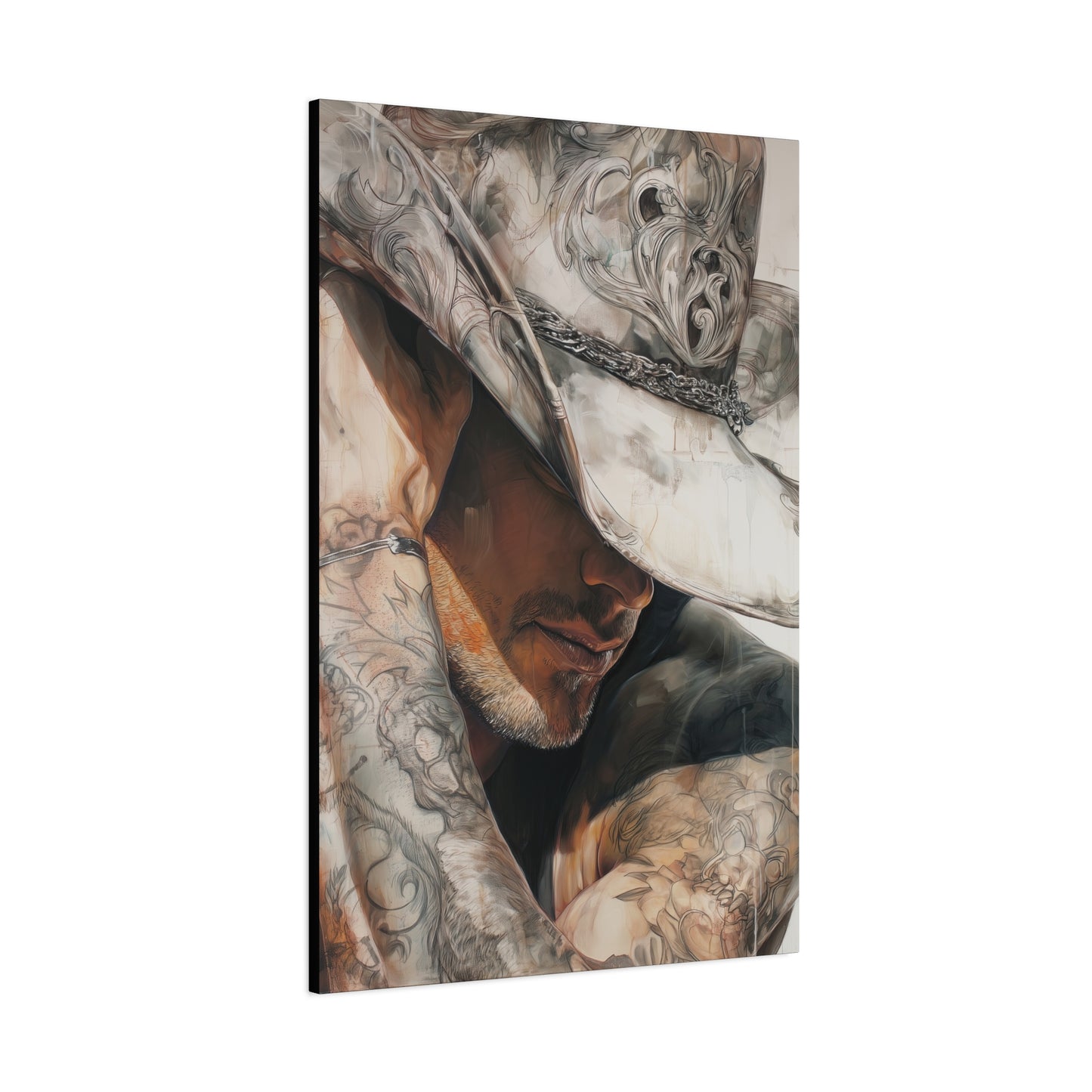Gallery Wrapped Canvas, Wranglers and Wreckage Art Canvas, Erotic Pinup Art Canvas – Chase