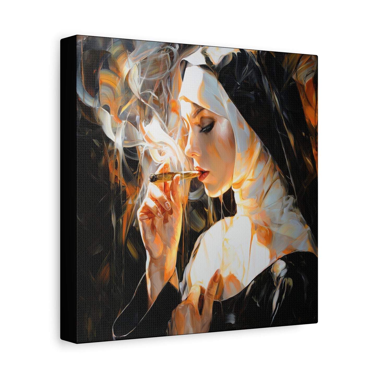Gallery Wrapped Canvas, Habits and Heresy Art Canvas, Naughty Nuns Art Canvas – Sister Benedicta