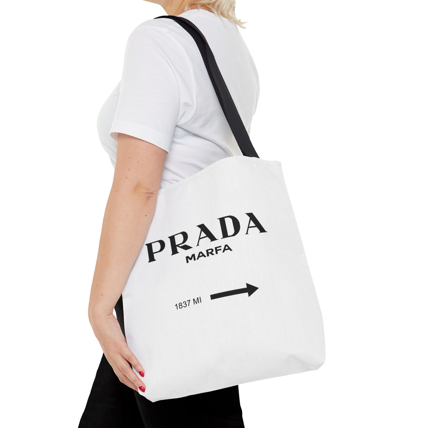 Designer Inspired Tote Bag, Utility Tote - Marfa Art Installation Tote - 1837 Miles