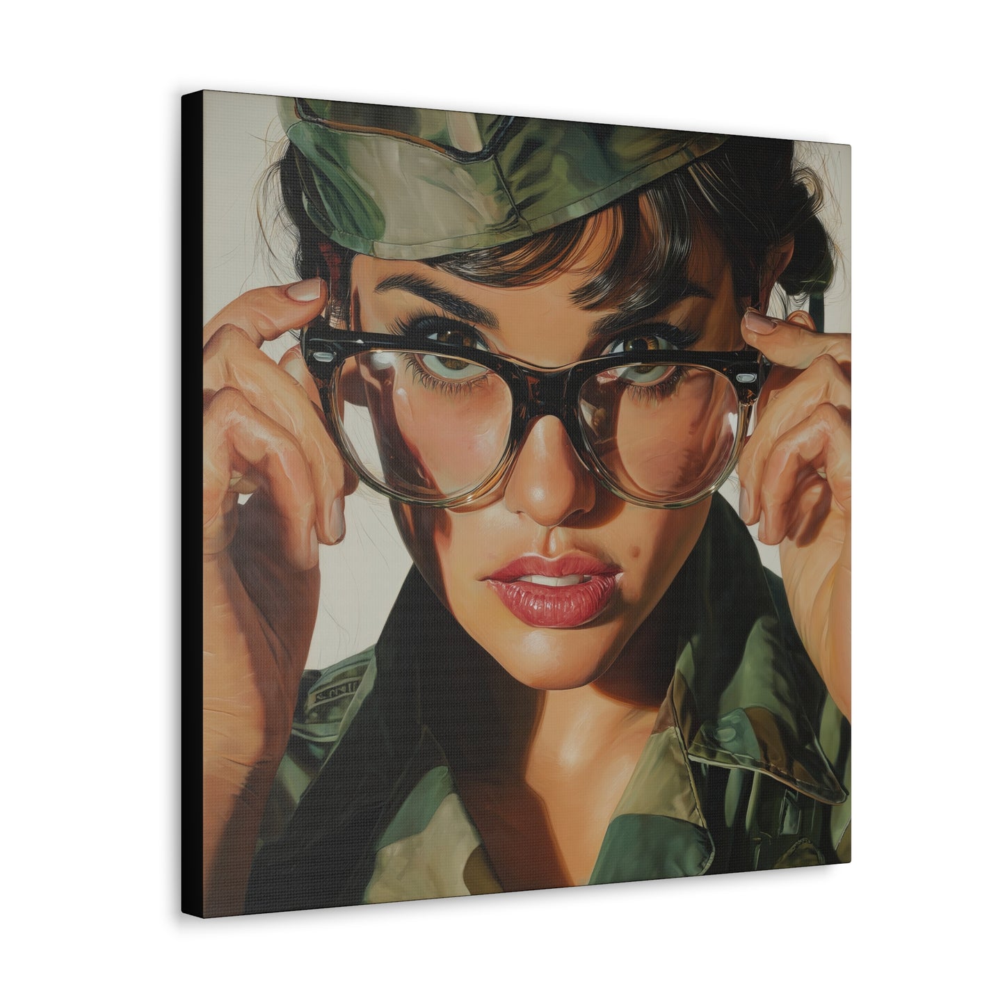 Gallery Wrapped Canvas, Liberty and Lace Art Canvas, Erotic Pinup Art Canvas – Erica
