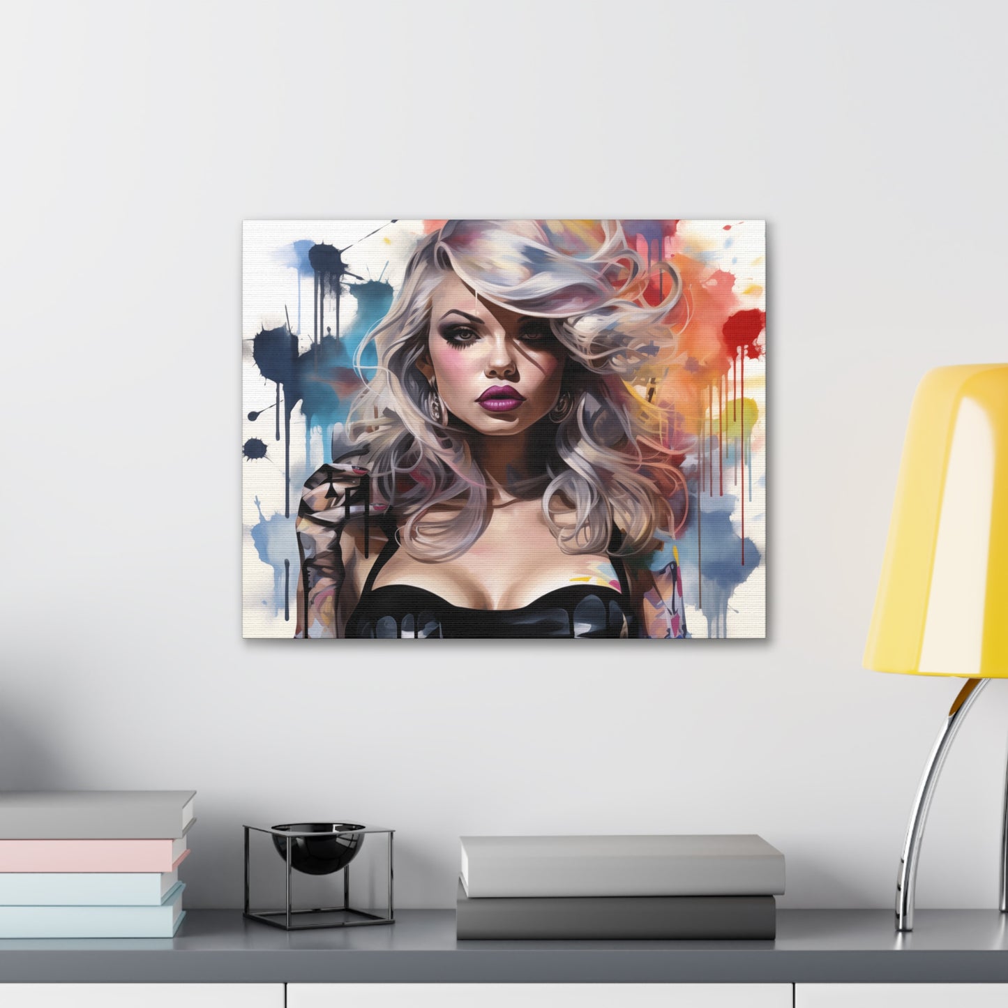 Canvas Wall Art, Gallery Wrapped Pop Art, Femme Doll Wall Art – Zephyr