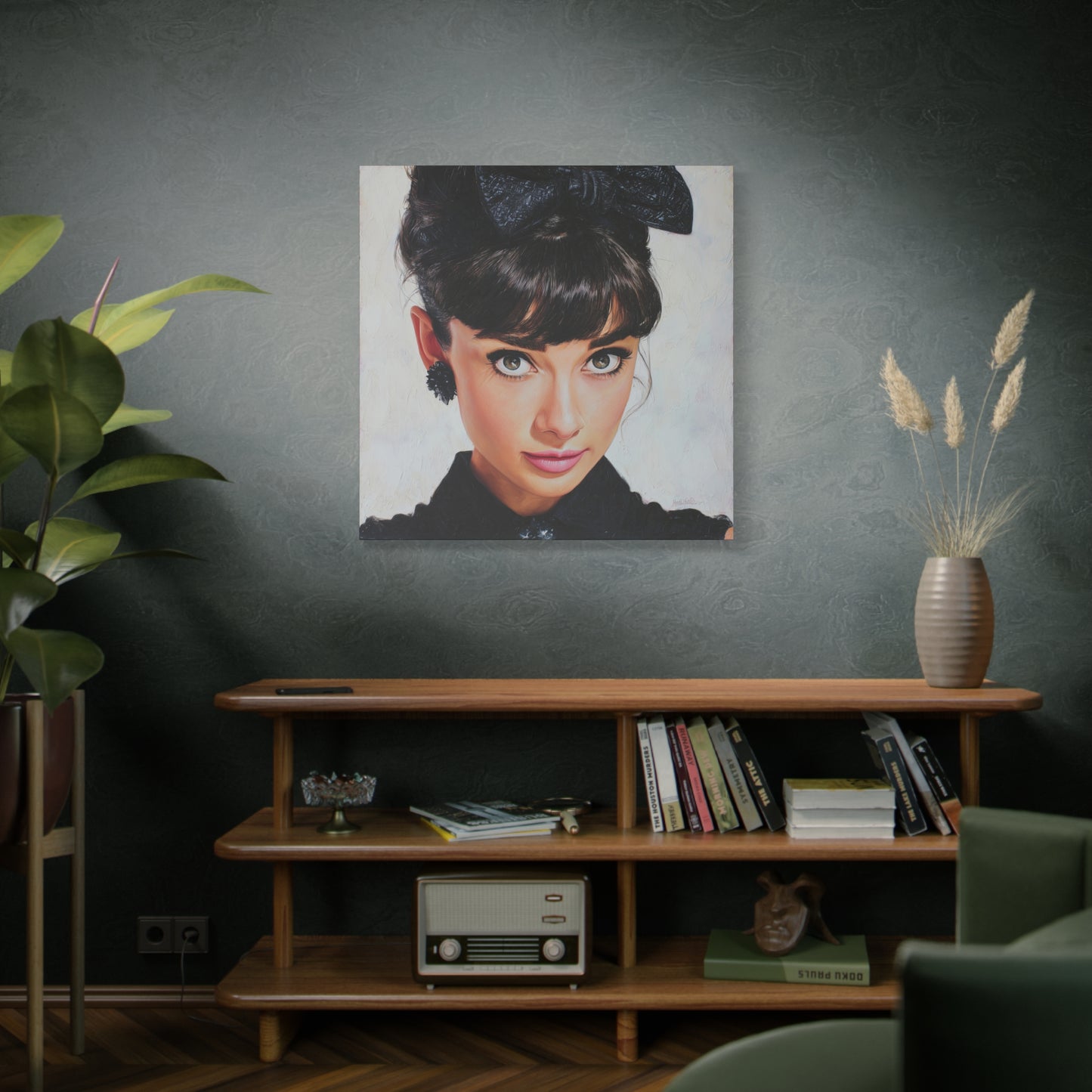 Gallery Wrapped Canvas, The Diva Project Art Canvas, Pinup Art Canvas – Audrey Hepburn - NINE