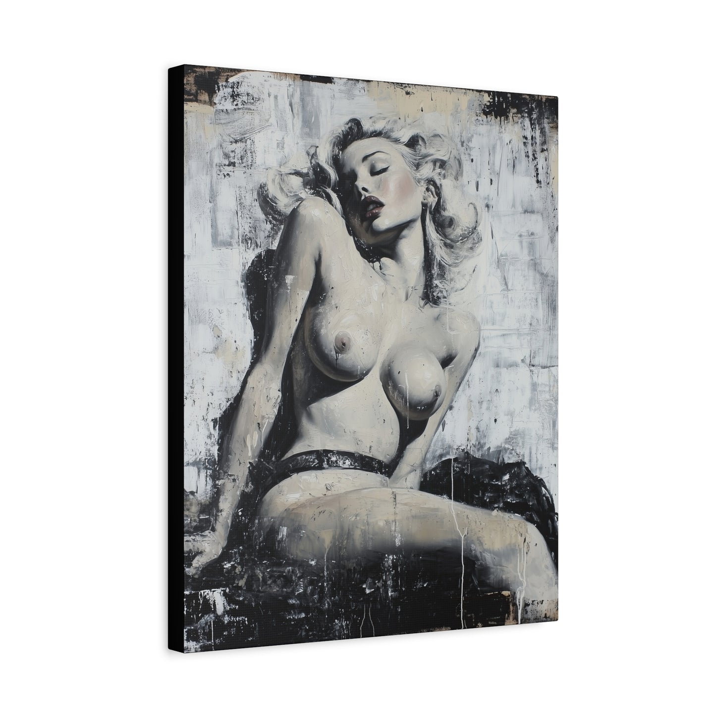 Gallery Wrapped Canvas, Guilt and Grit Adult Art Canvas, Erotic Pinup Art Canvas – Livia