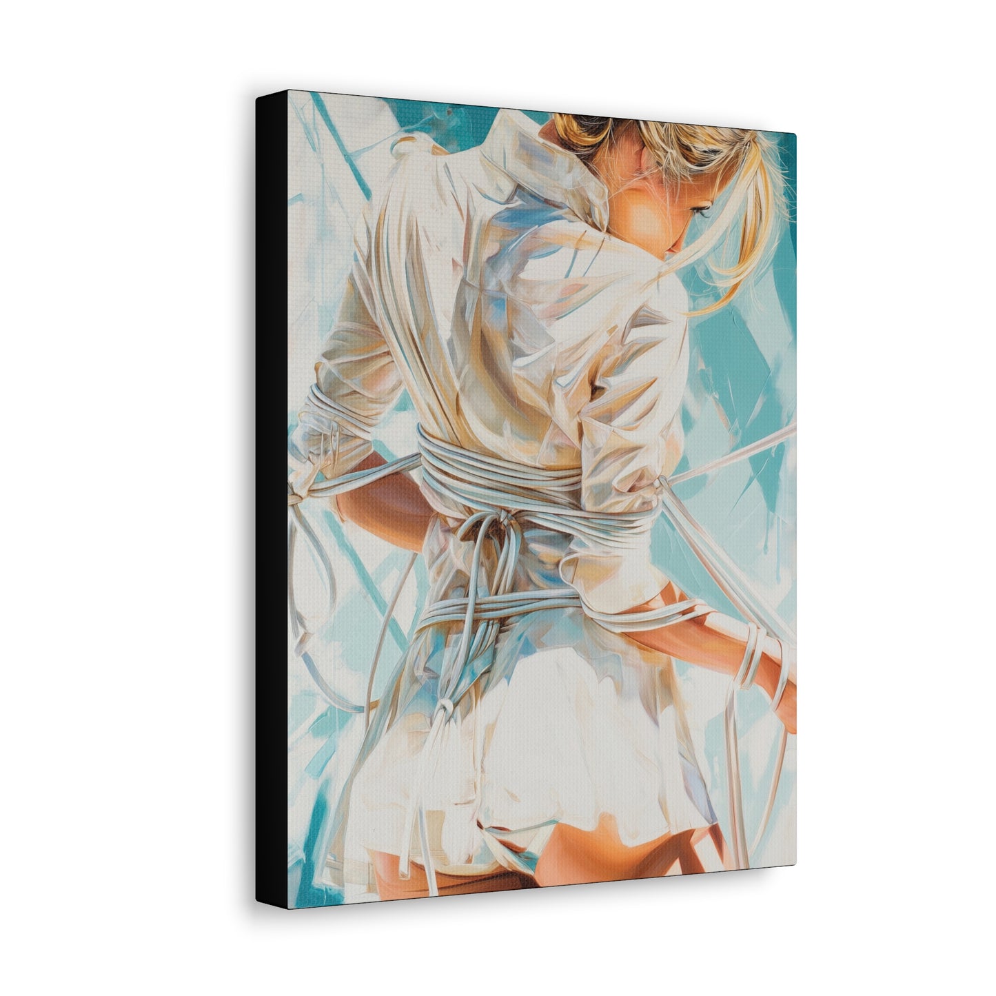 Gallery Wrapped Canvas, Ropes and Reverence Art Canvas, Erotic Shibari Art Canvas – Hannah's Sister